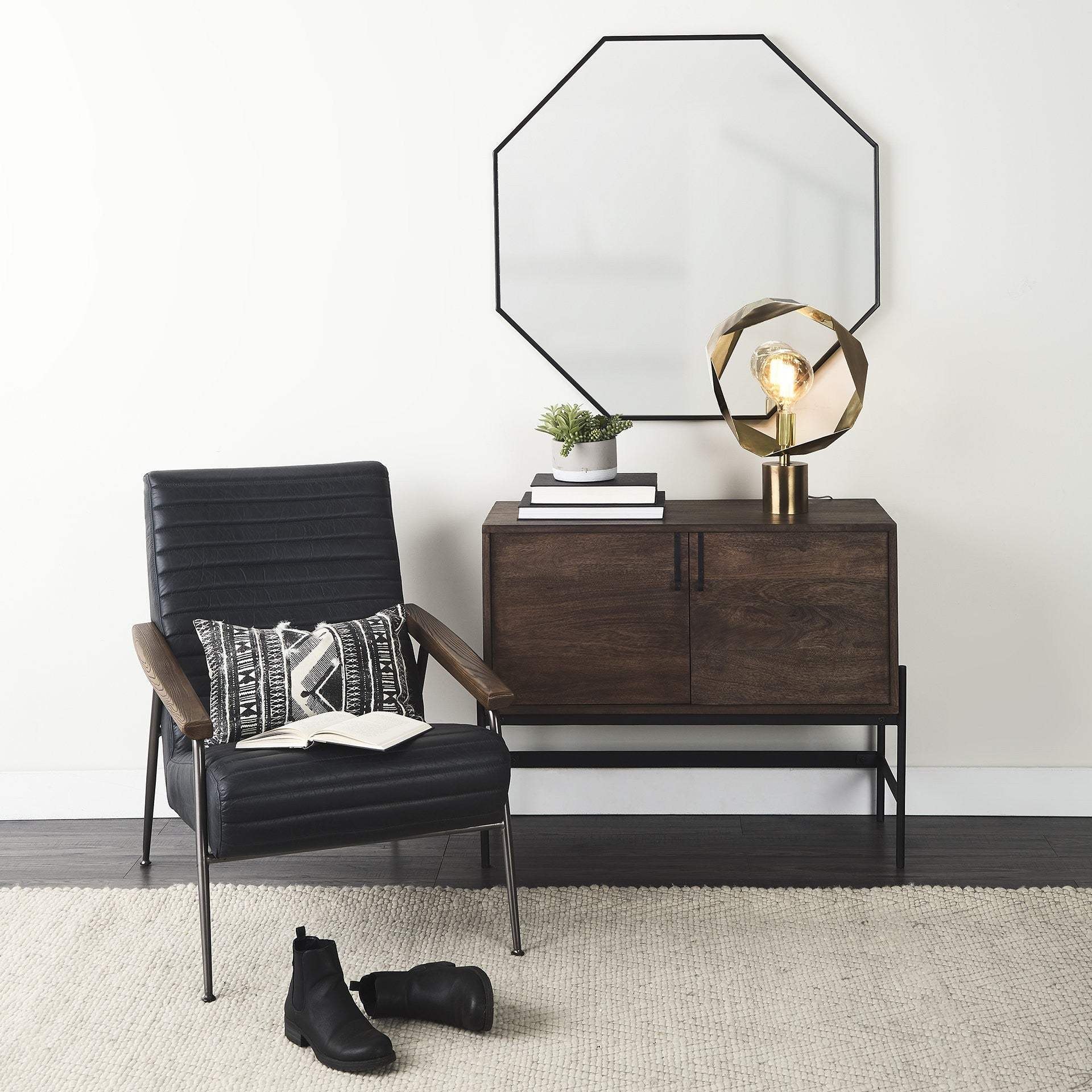 Golden Geometric Halo Table Or Desk Lamp - Image 9