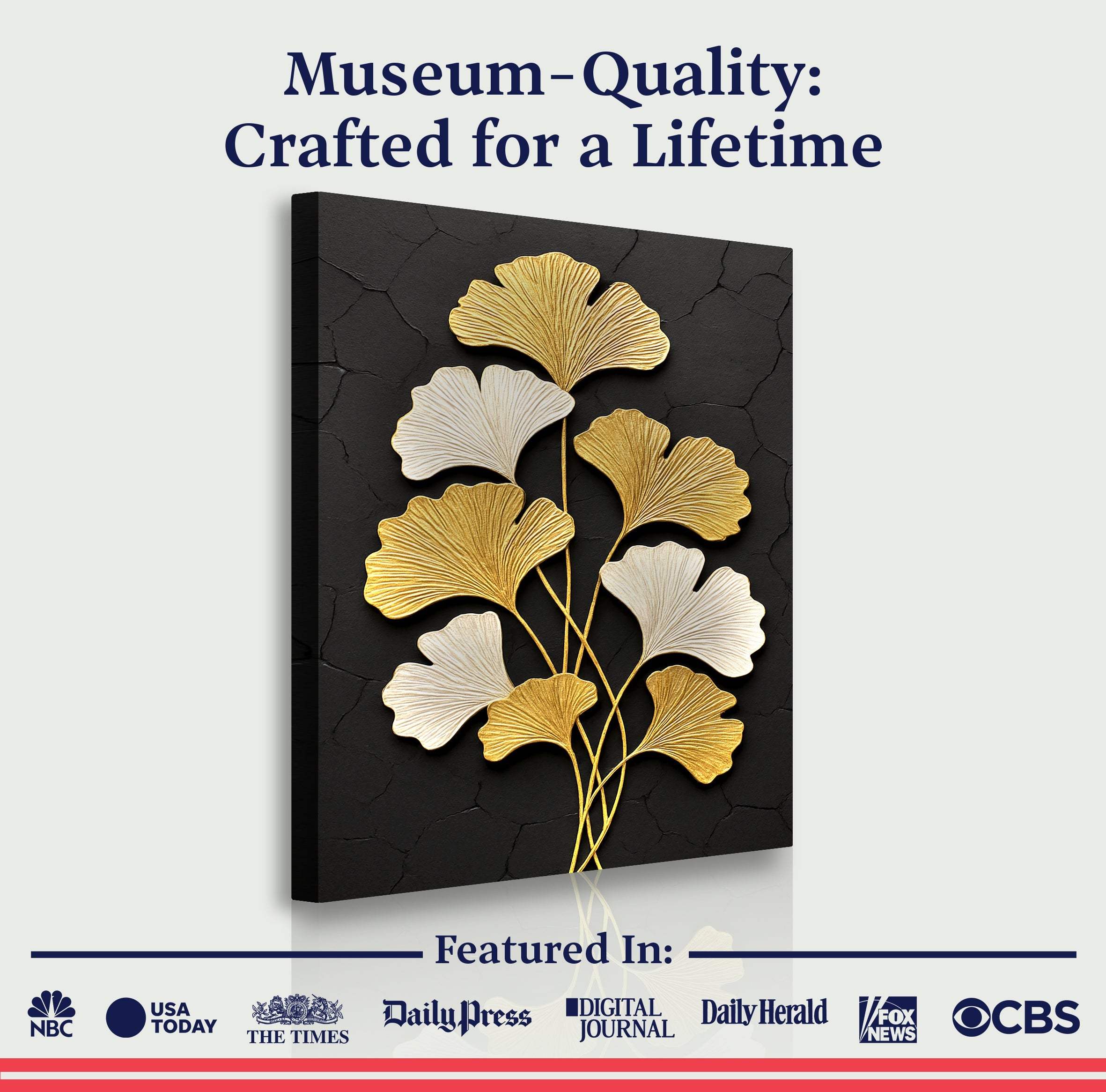 Golden Ginkgo Wall Art - Image 6