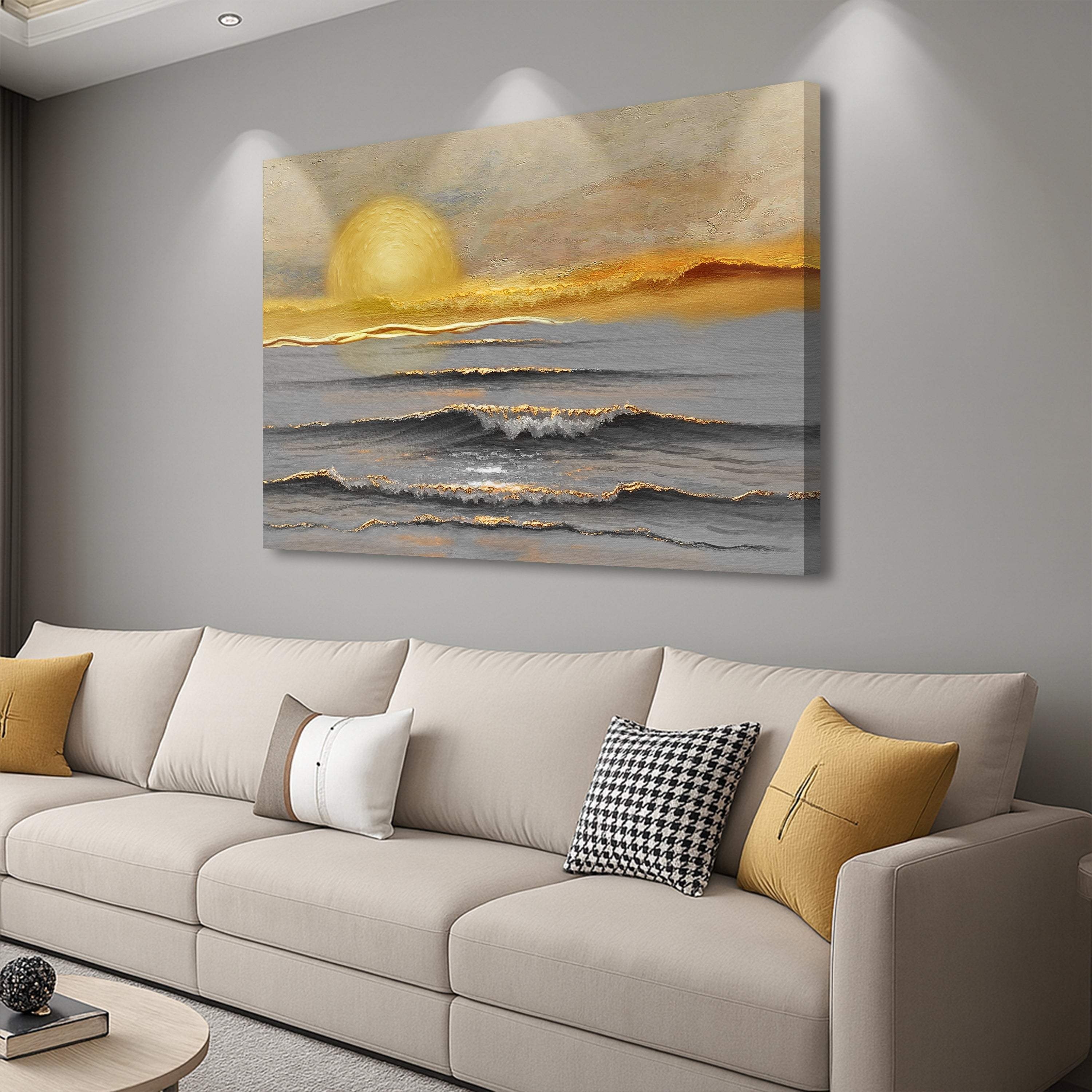 Golden Horizon Calm Wall Art - Image 2