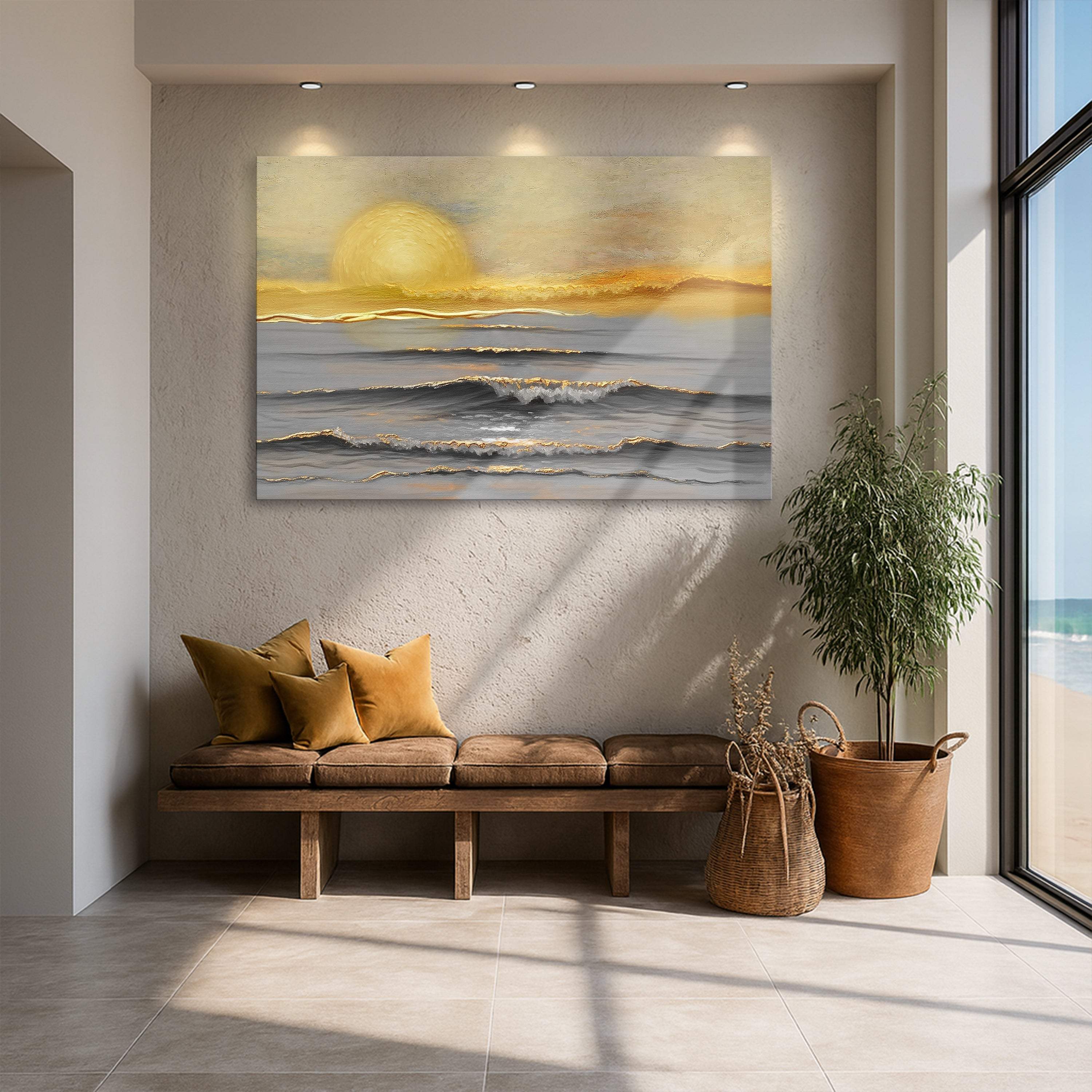 Golden Horizon Calm Wall Art - Image 4