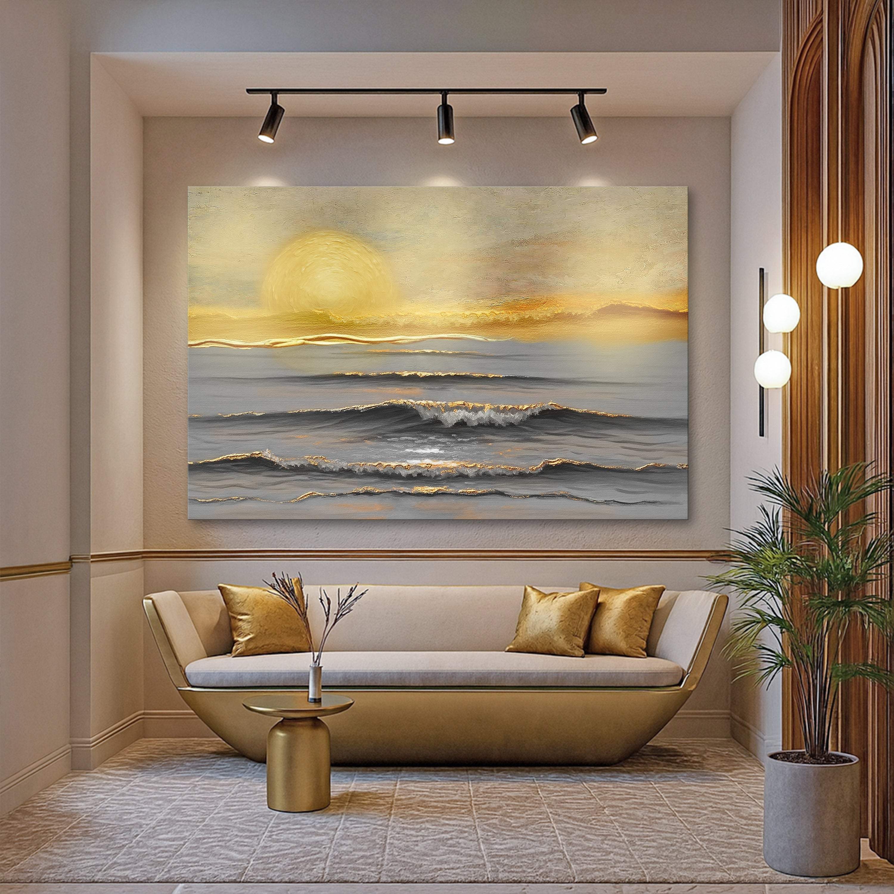 Golden Horizon Calm Wall Art - Image 5