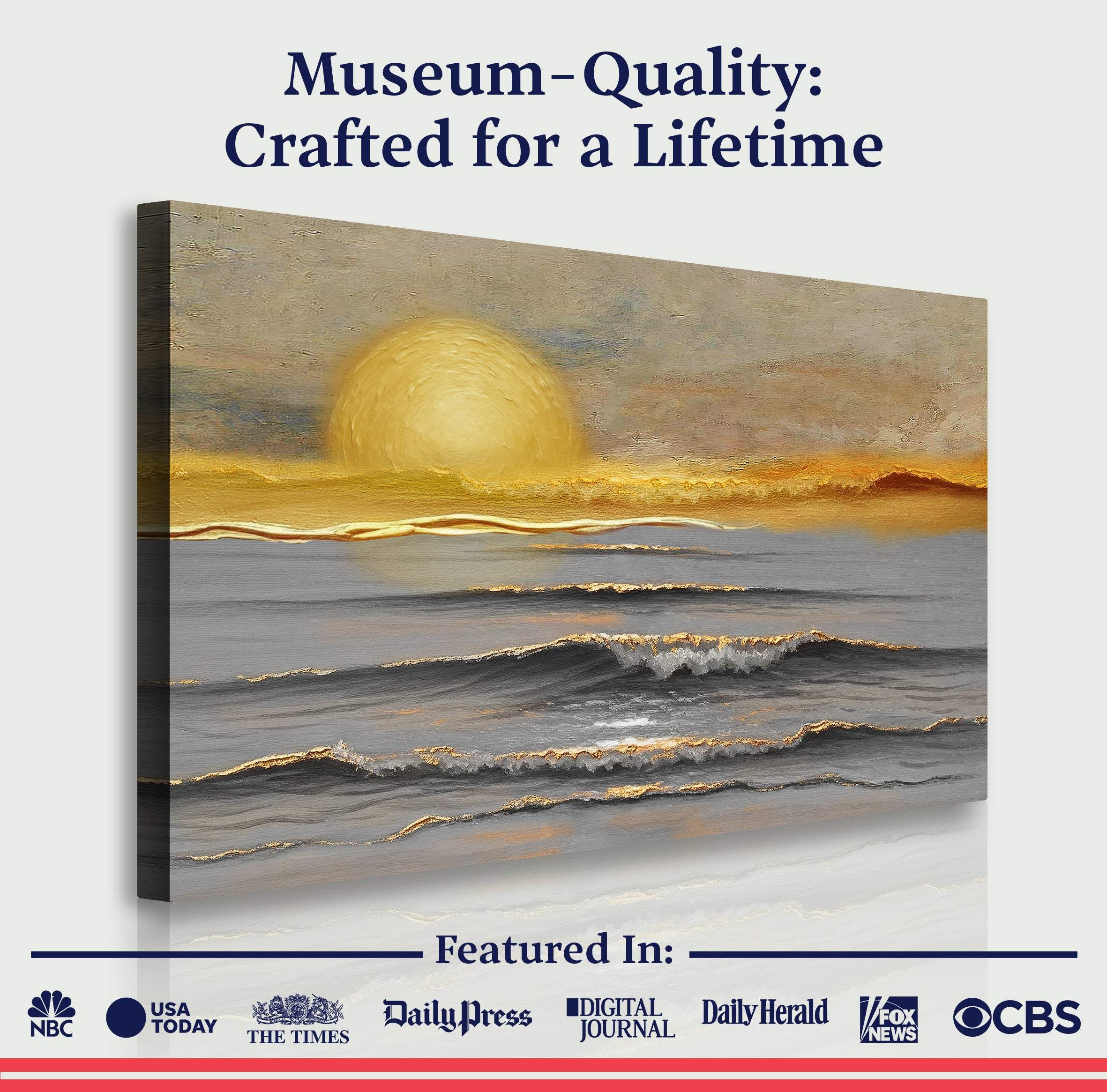 Golden Horizon Calm Wall Art - Image 6