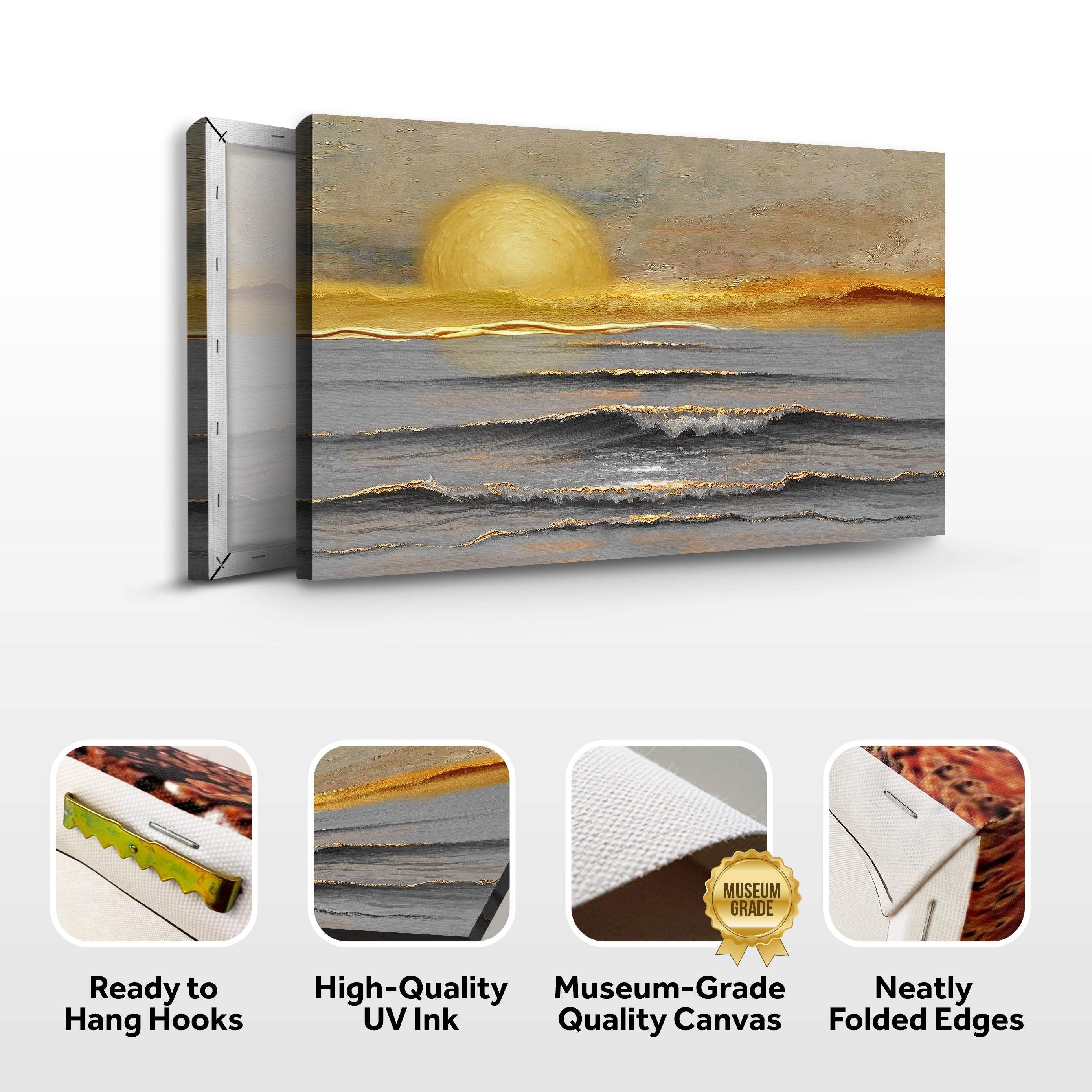 Golden Horizon Calm Wall Art - Image 8