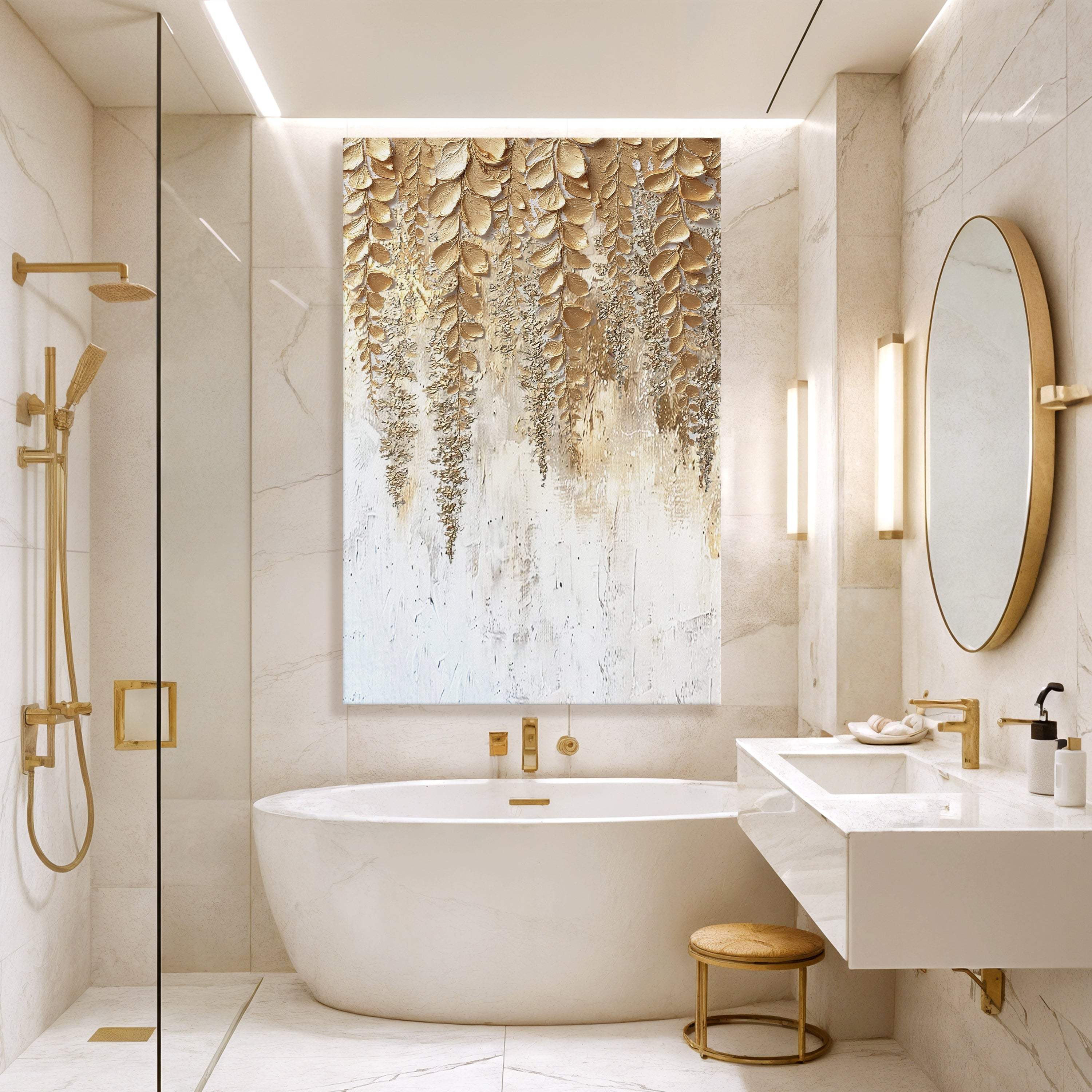 Golden Wisteria Wall Art - Image 5