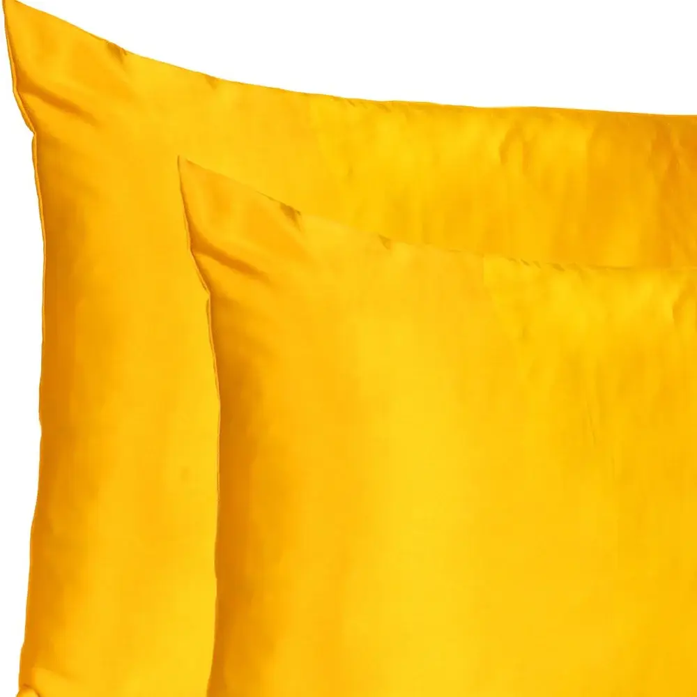 Goldenrod Dreamy Set Of 2 Silky Satin King Pillowcases - Image 6