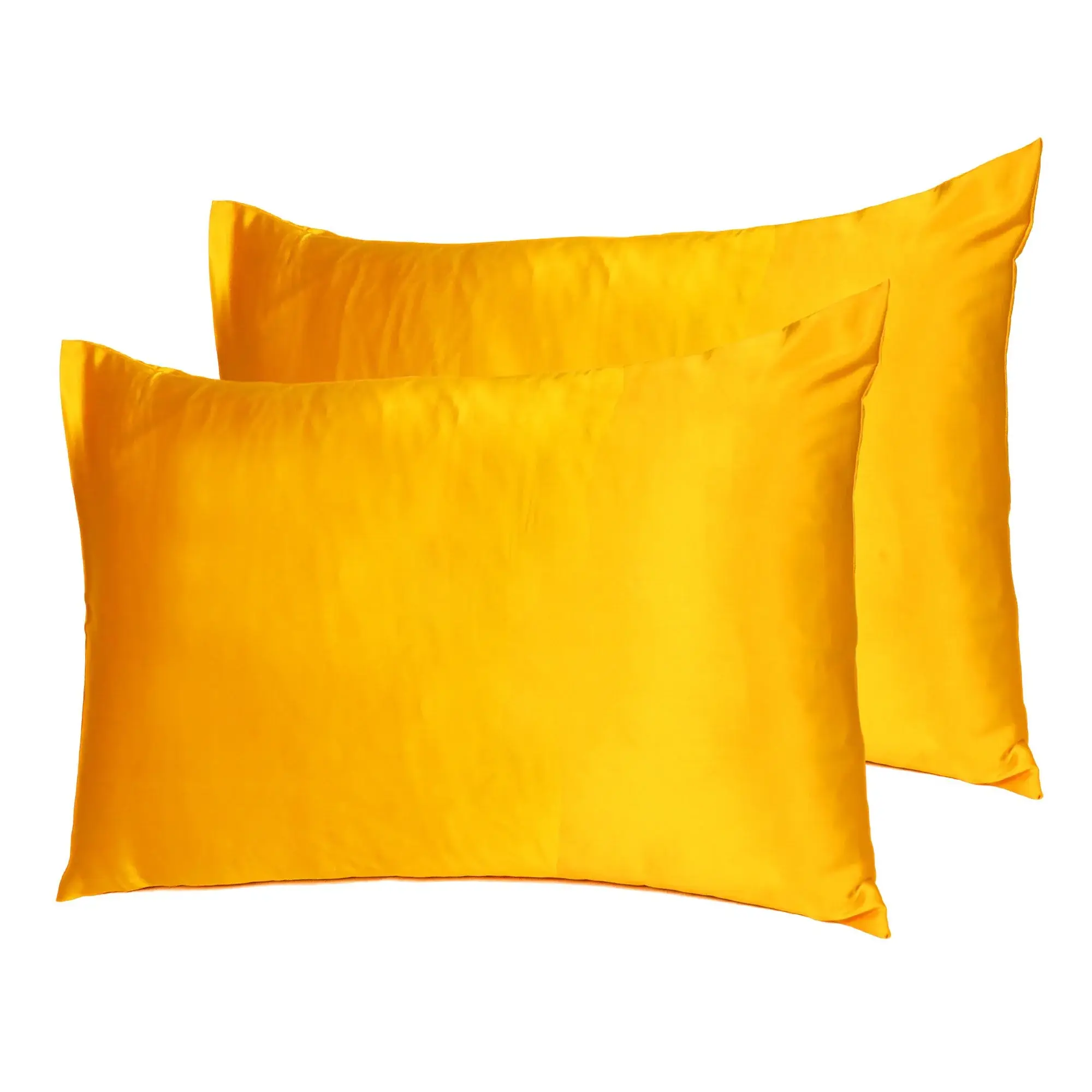 Goldenrod Dreamy Set Of 2 Silky Satin King Pillowcases - Image 7