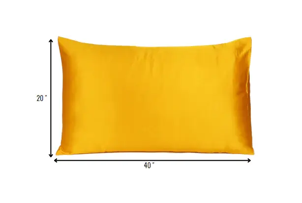 Goldenrod Dreamy Set Of 2 Silky Satin King Pillowcases - Image 8