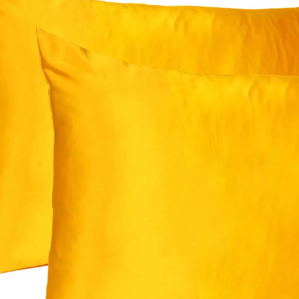 Goldenrod Dreamy Set Of 2 Silky Satin Queen Pillowcases - Image 6