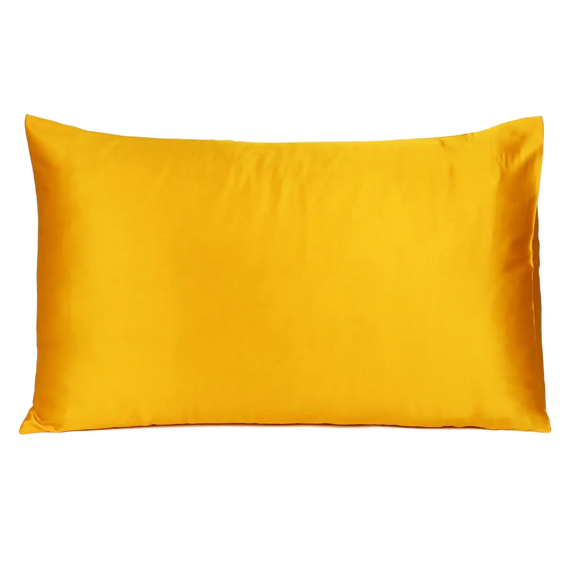 Goldenrod Dreamy Set Of 2 Silky Satin Standard Pillowcases - Image 2