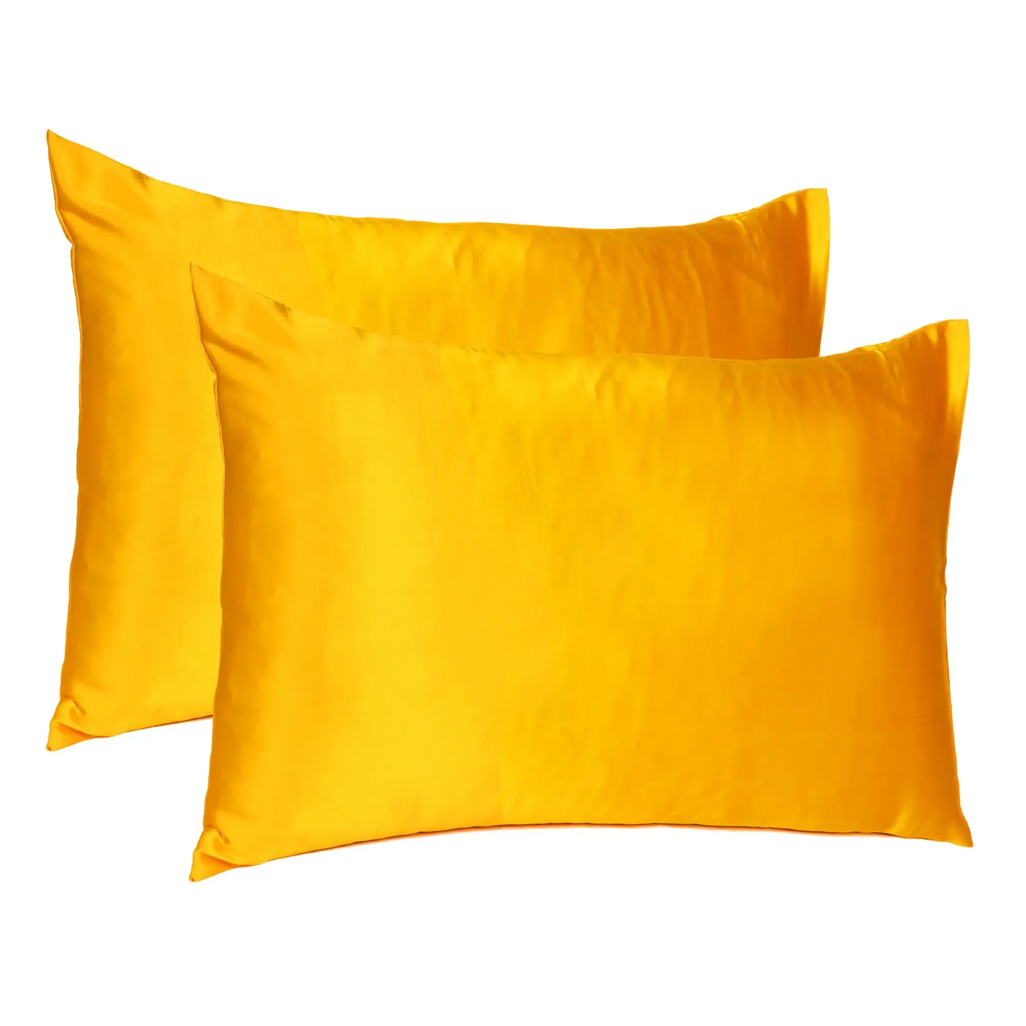 Goldenrod Dreamy Set Of 2 Silky Satin Standard Pillowcases - Image 4