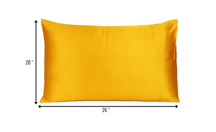 Goldenrod Dreamy Set Of 2 Silky Satin Standard Pillowcases - Image 8