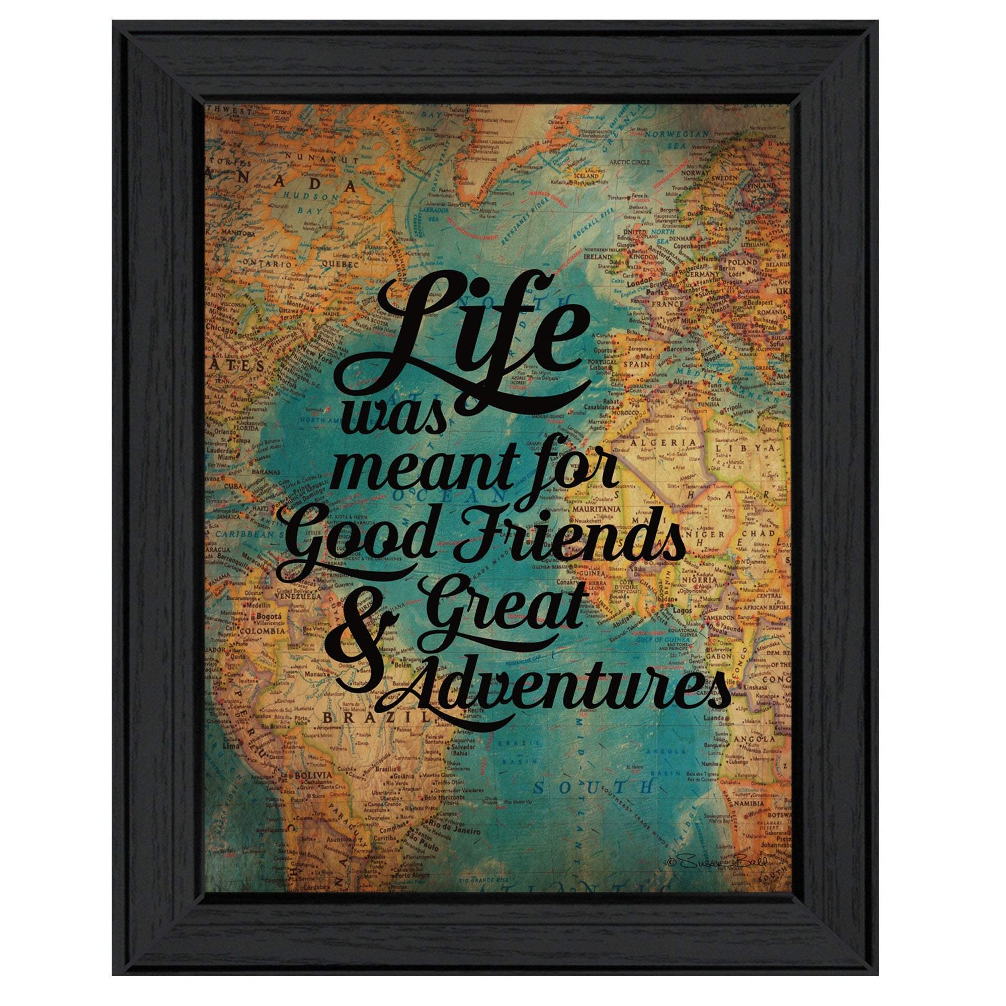 Good Friends 1 Black Framed Print Wall Art - Image 2