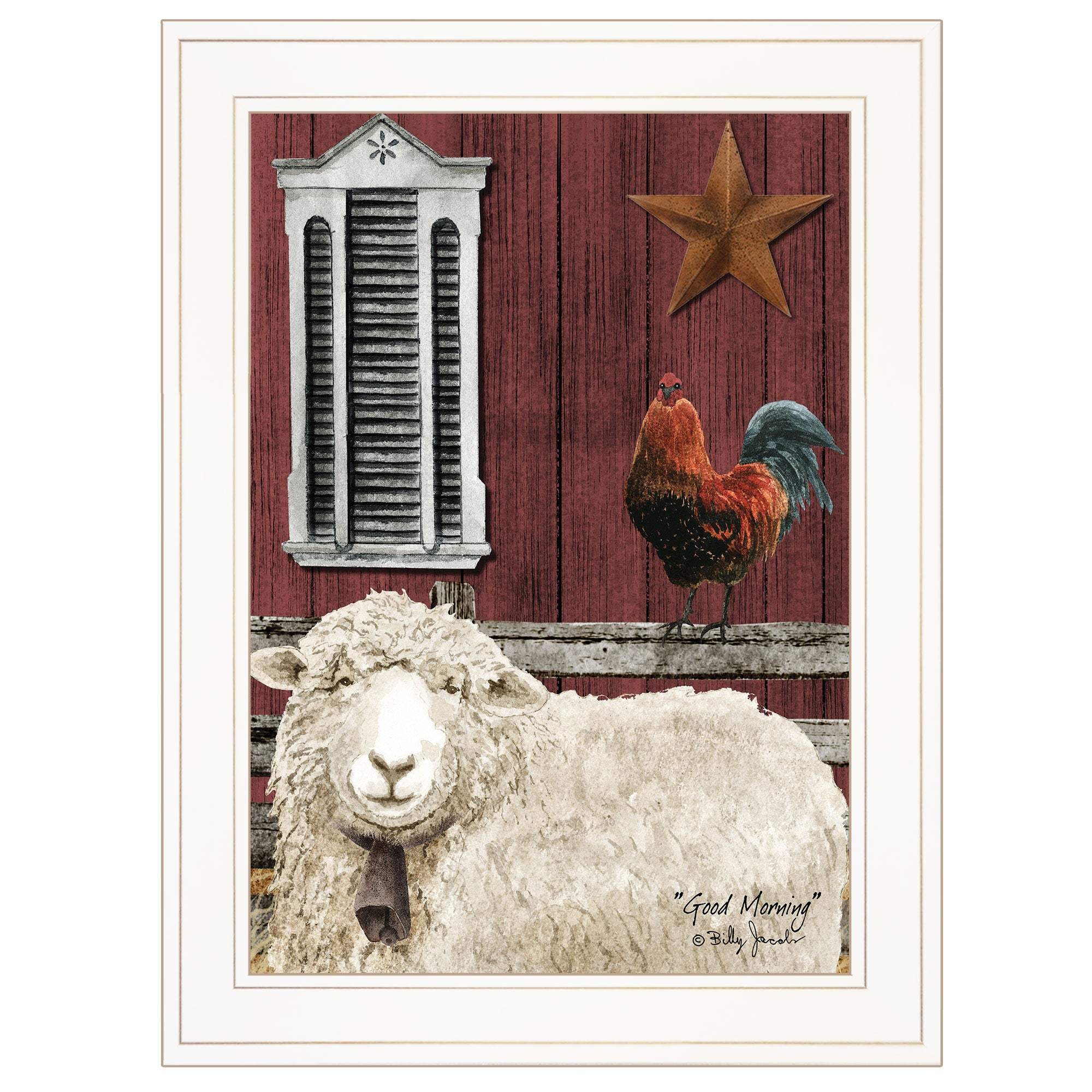 Good Morning 1 White Framed Print Wall Art - Image 2