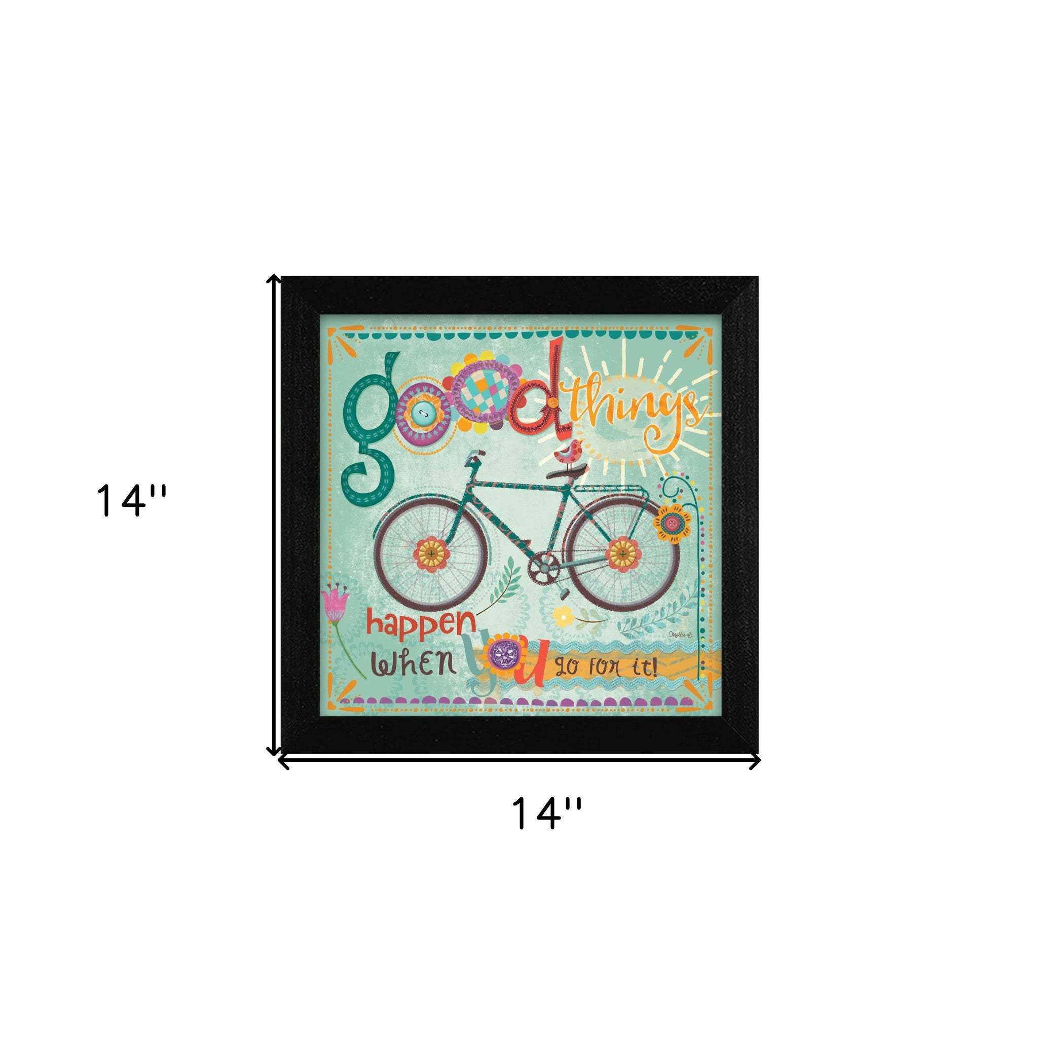 Good Things Happen Black Framed Print Wall Art - Image 5