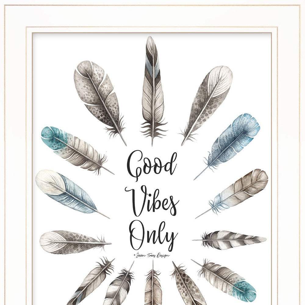 Good Vibes Only 1 White Framed Print Wall Art - Image 4