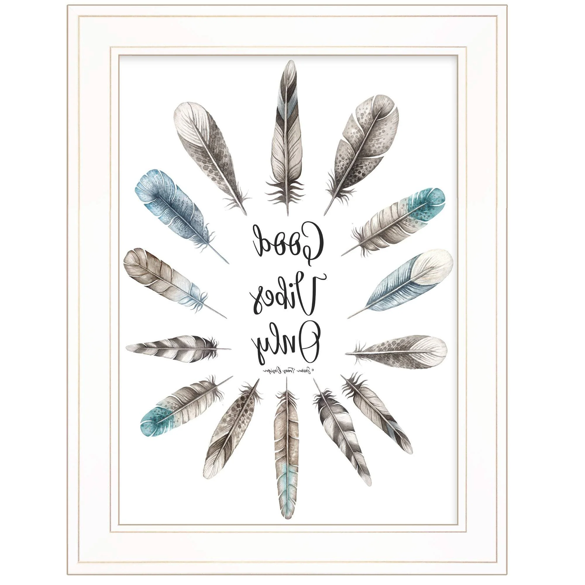 Good Vibes Only 1 White Framed Print Wall Art - Image 5