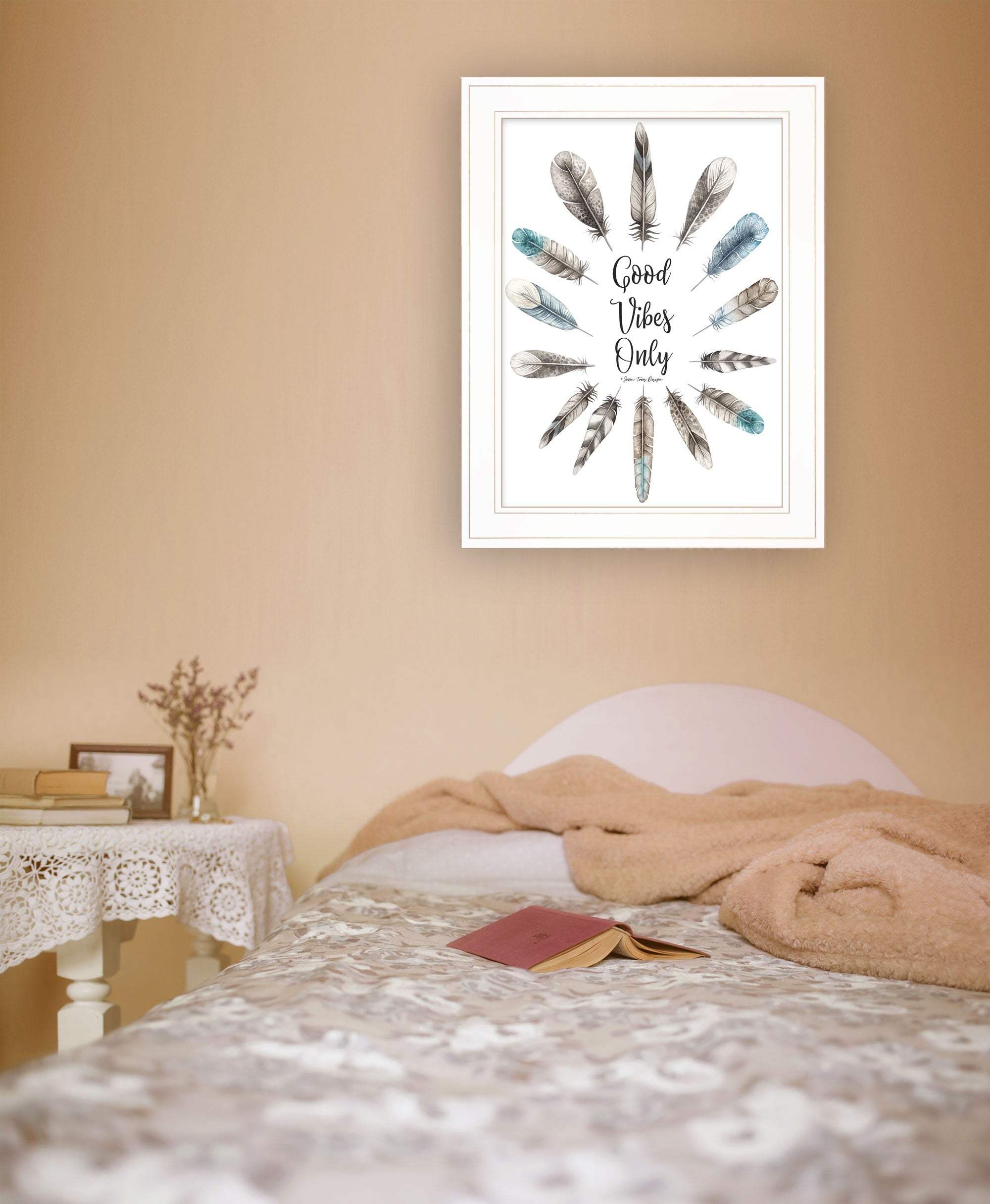Good Vibes Only 1 White Framed Print Wall Art - Image 6