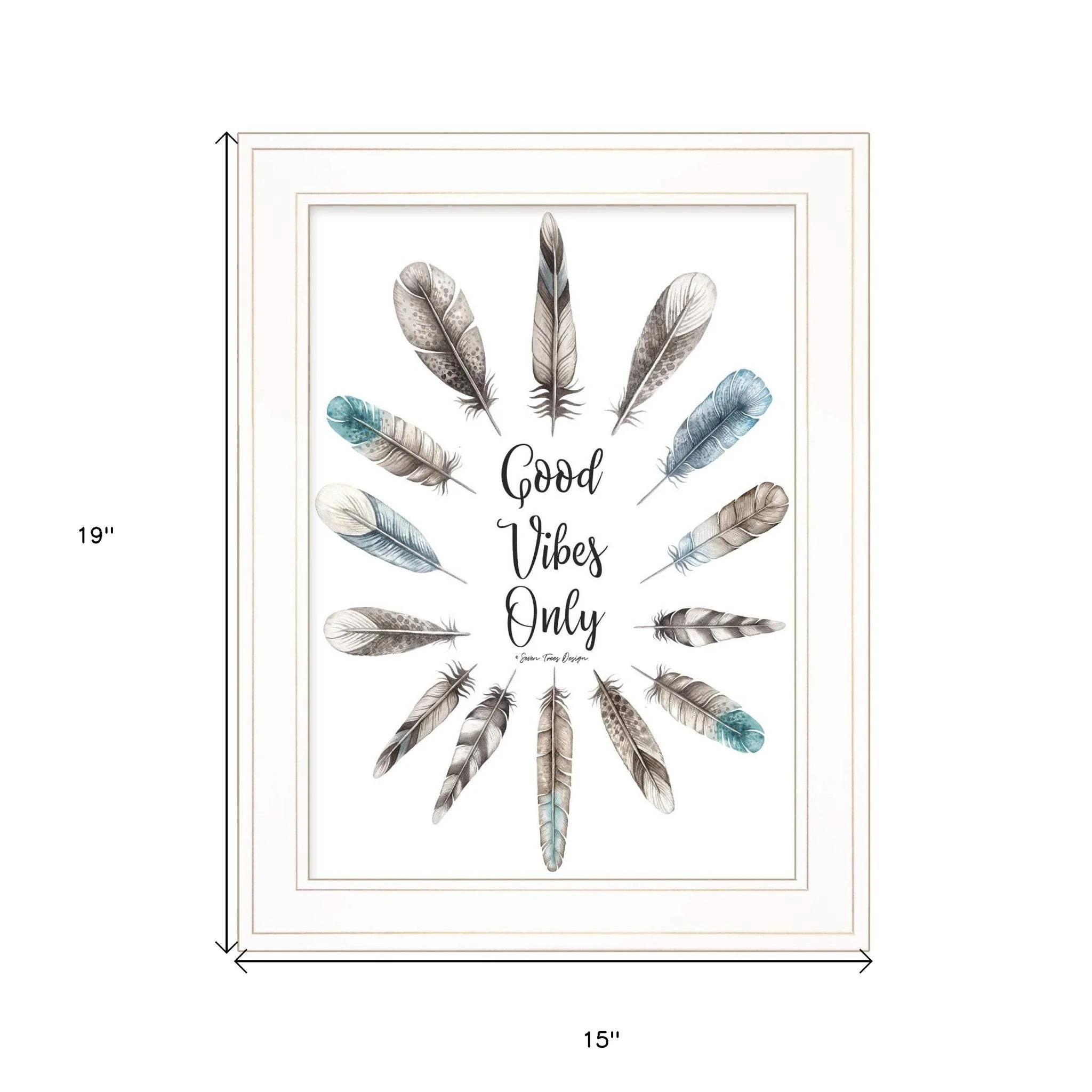 Good Vibes Only 1 White Framed Print Wall Art - Image 7