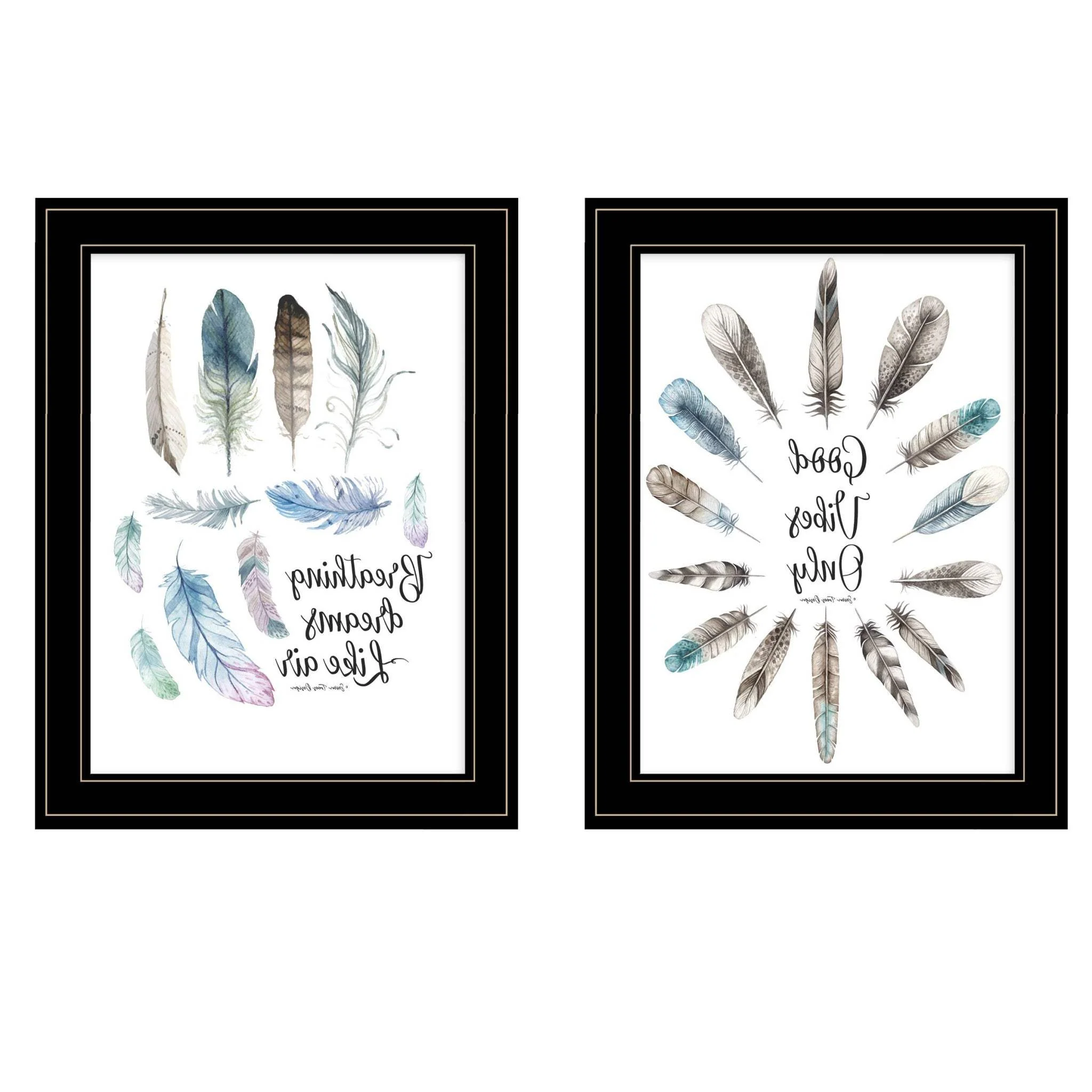 Good Vibes Only 2 Black Framed Print Wall Art - Image 4