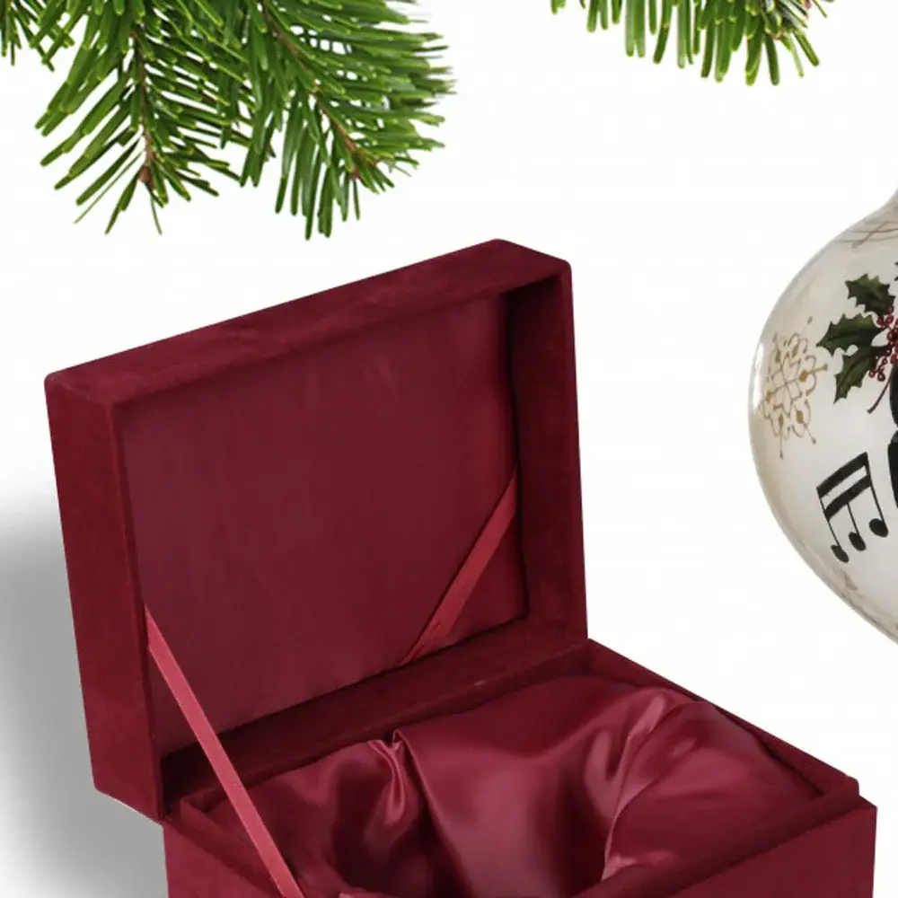 Grand Christmas Piano Hand Painted Mouth Blown Glass Ornament - Image 4
