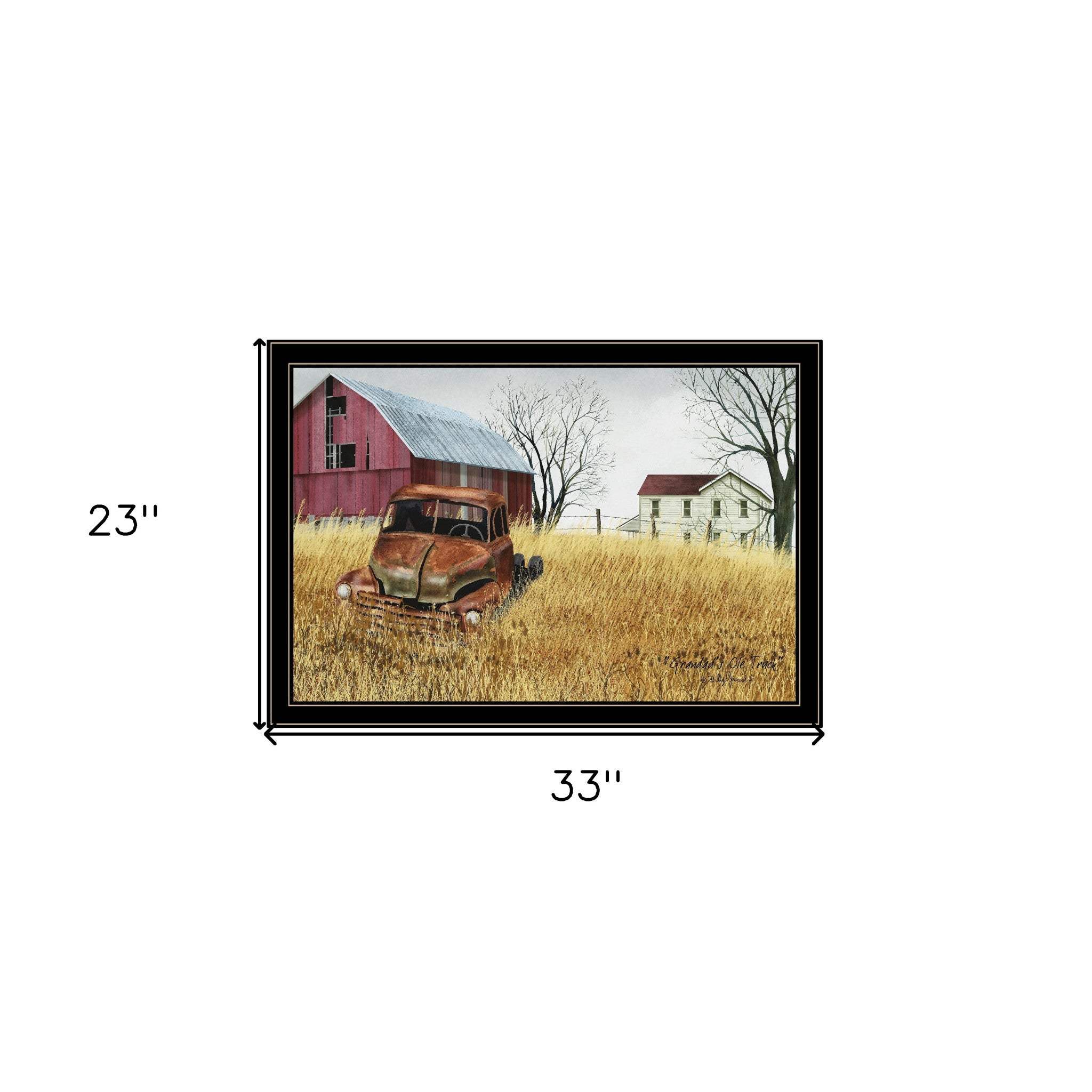 Granddads Old Truck 11 Black Framed Print Wall Art - Image 7