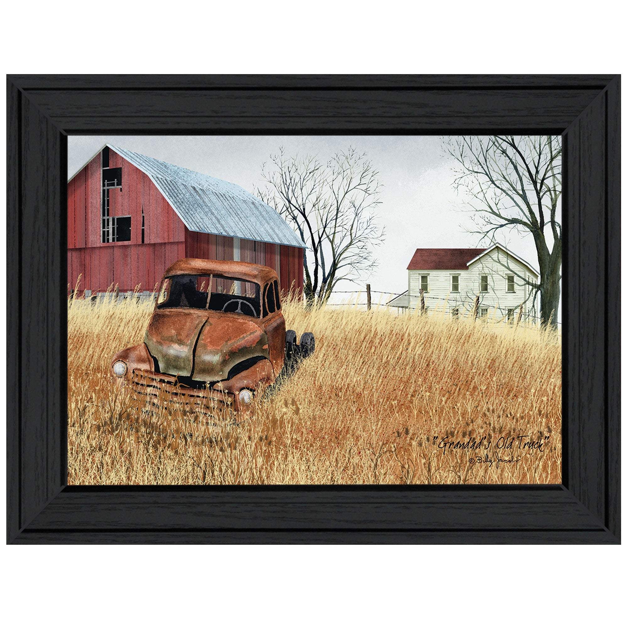 Granddads Old Truck 2 Black Framed Print Wall Art - Image 2