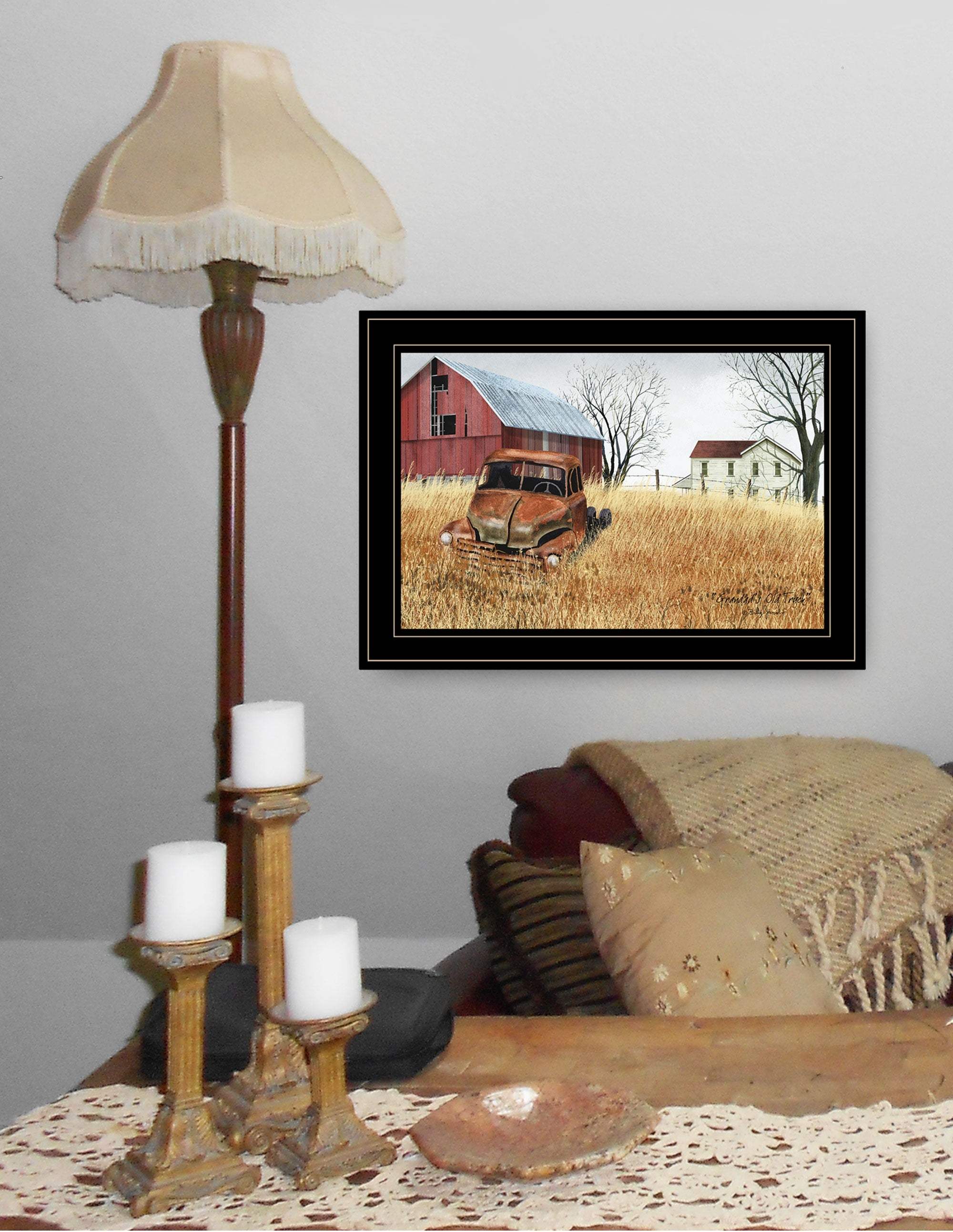 Granddads Old Truck 7 Black Framed Print Wall Art - Image 4