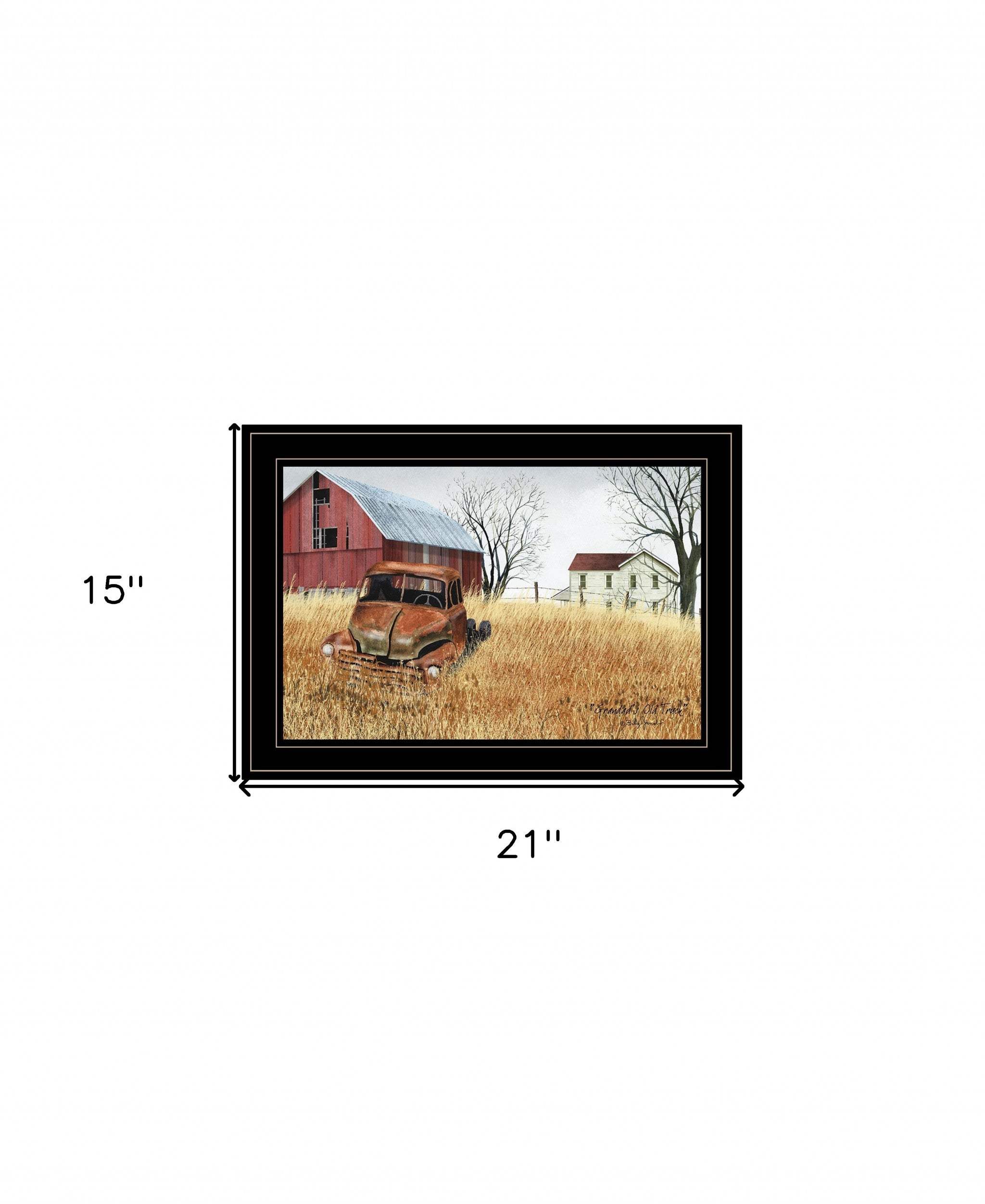 Granddads Old Truck 7 Black Framed Print Wall Art - Image 5