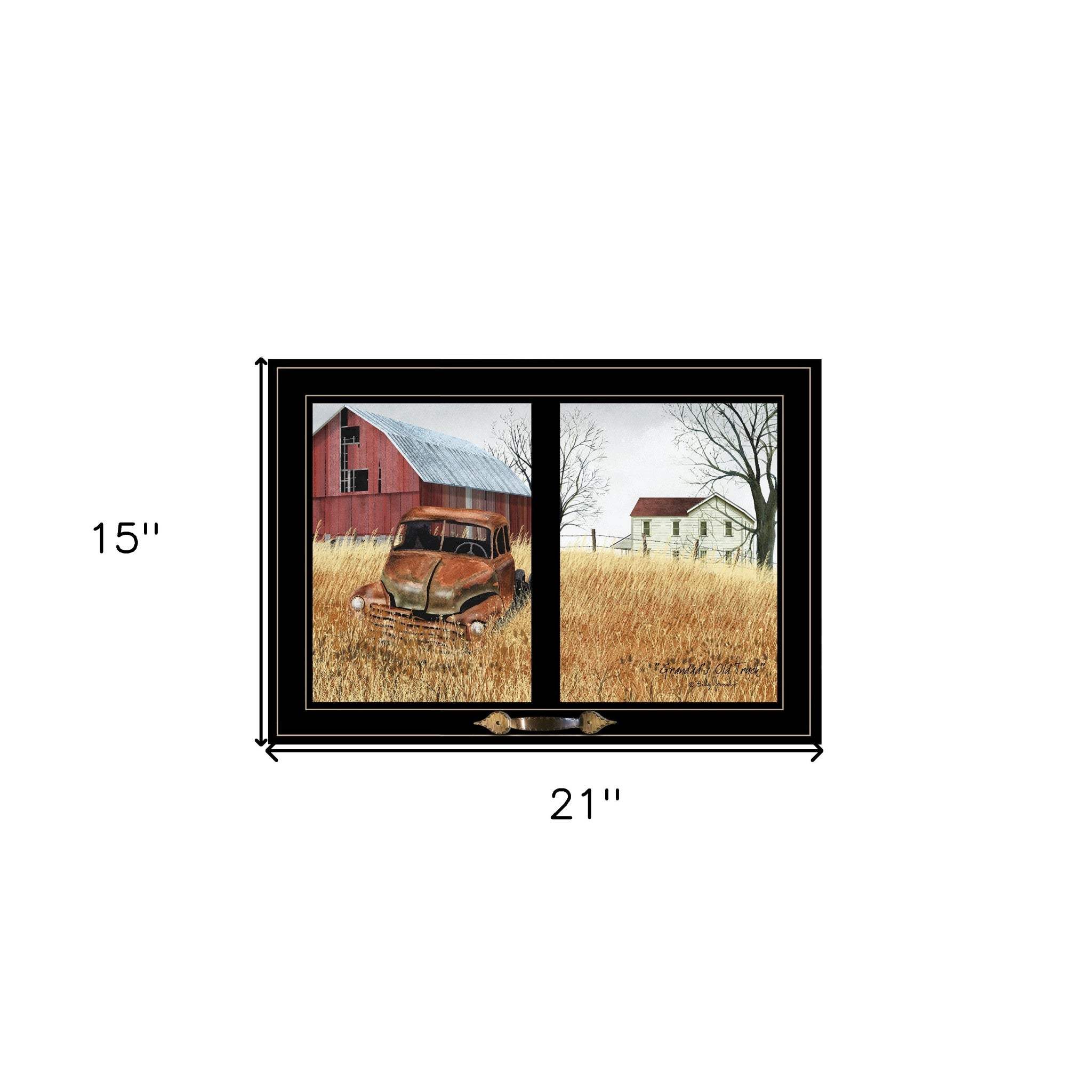 Granddads Old Truck 8 Black Framed Print Wall Art - Image 6