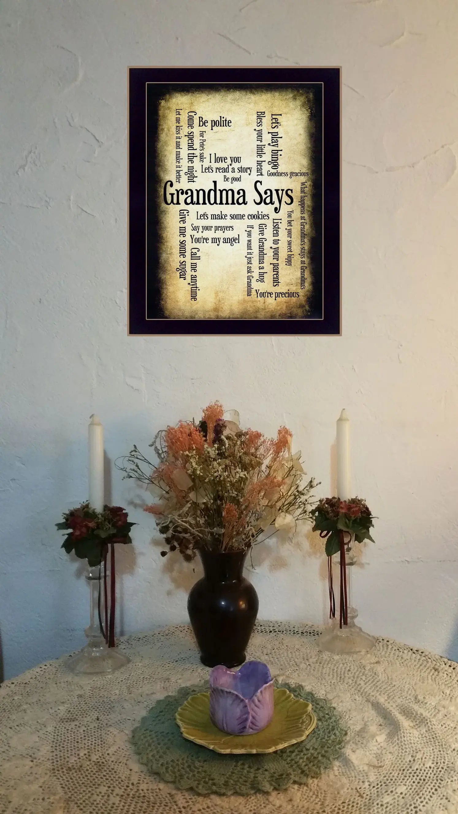 Grandma Says 1 Black Framed Print Wall Art - Image 5