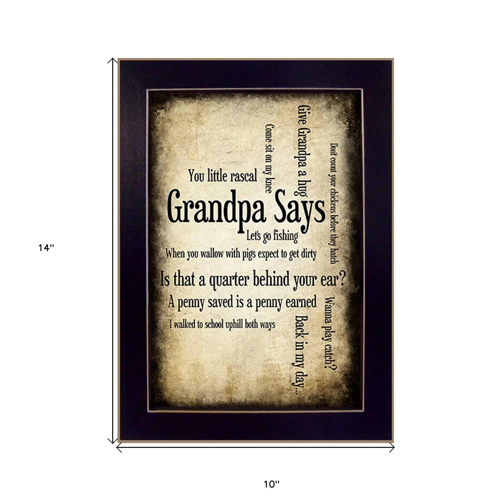 Grandpa Says Black Framed Print Wall Art - Image 5