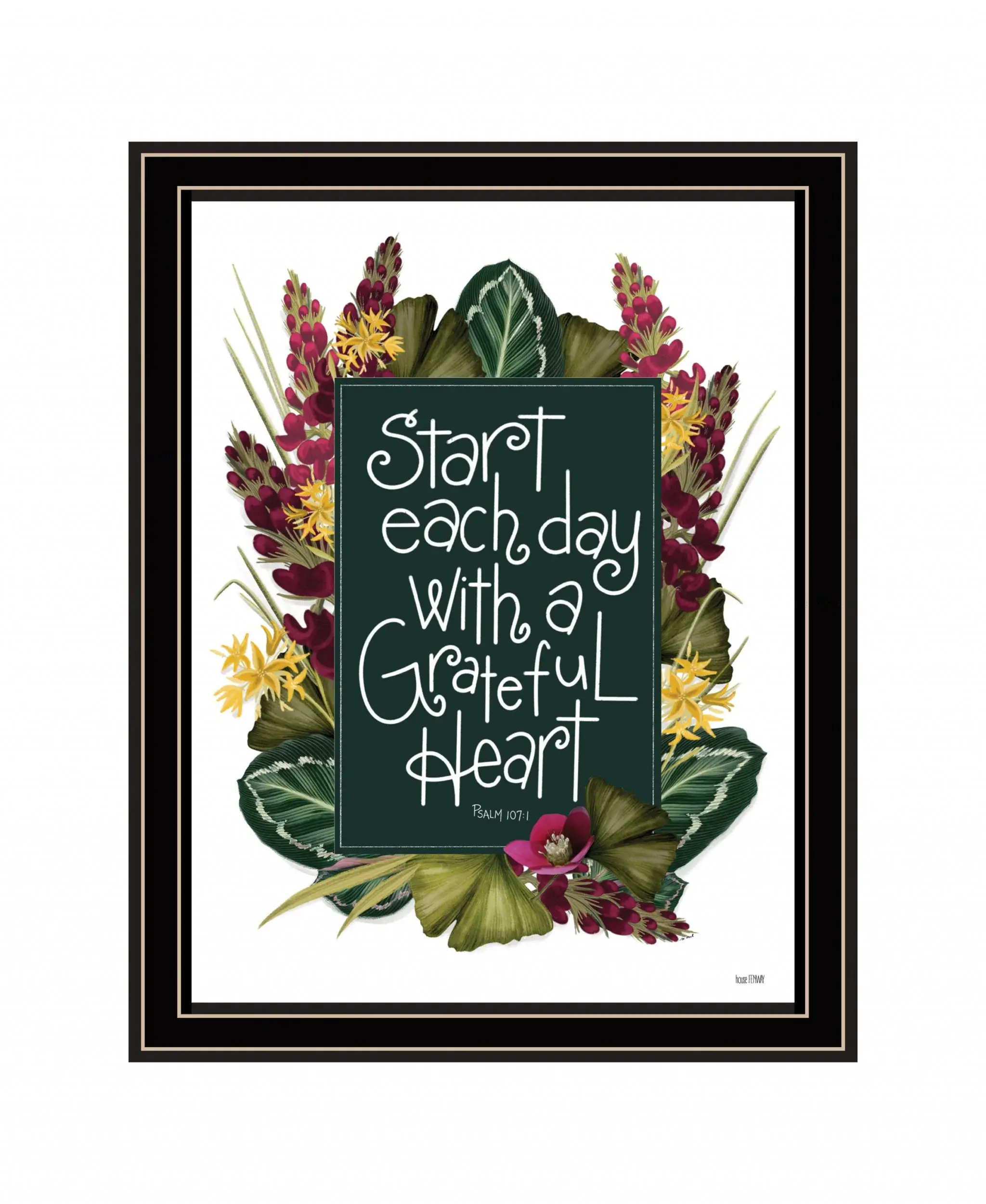 Grateful Heart 1 Black Framed Print Wall Art - Image 2