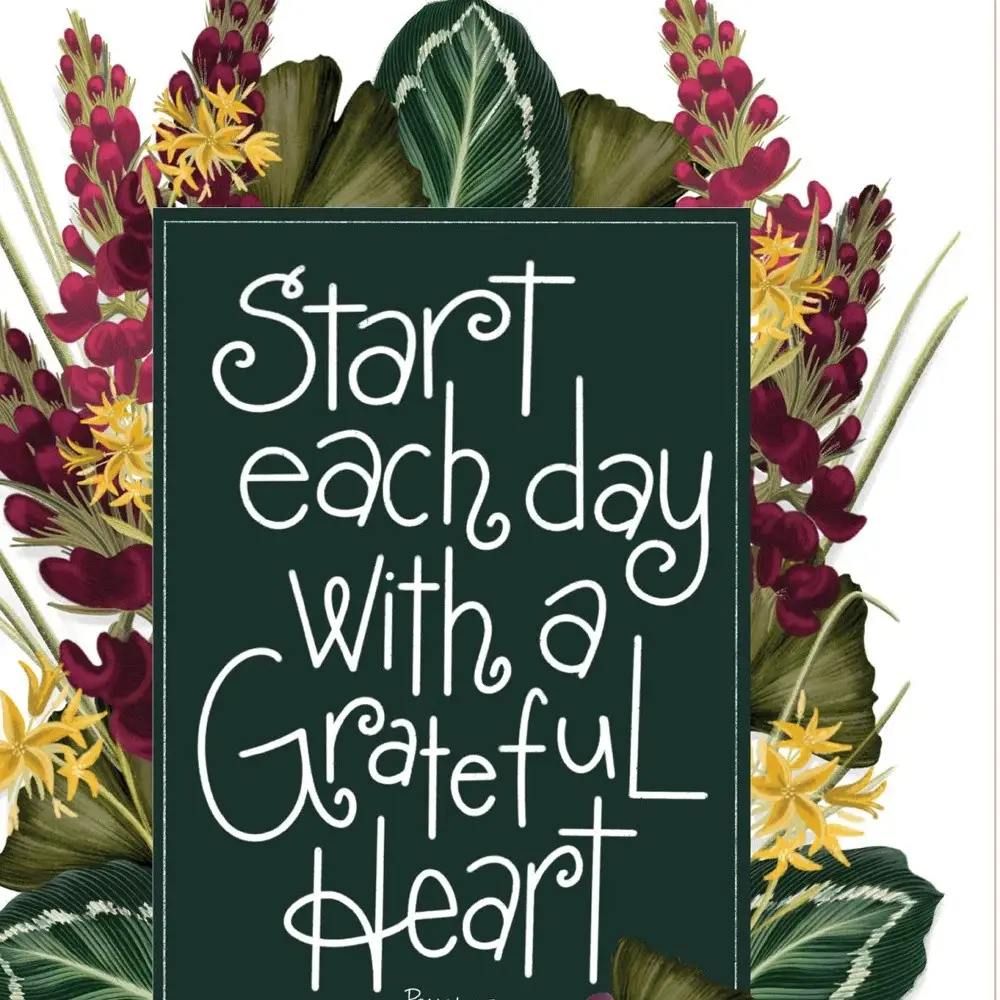 Grateful Heart 2 White Framed Print Wall Art - Image 3