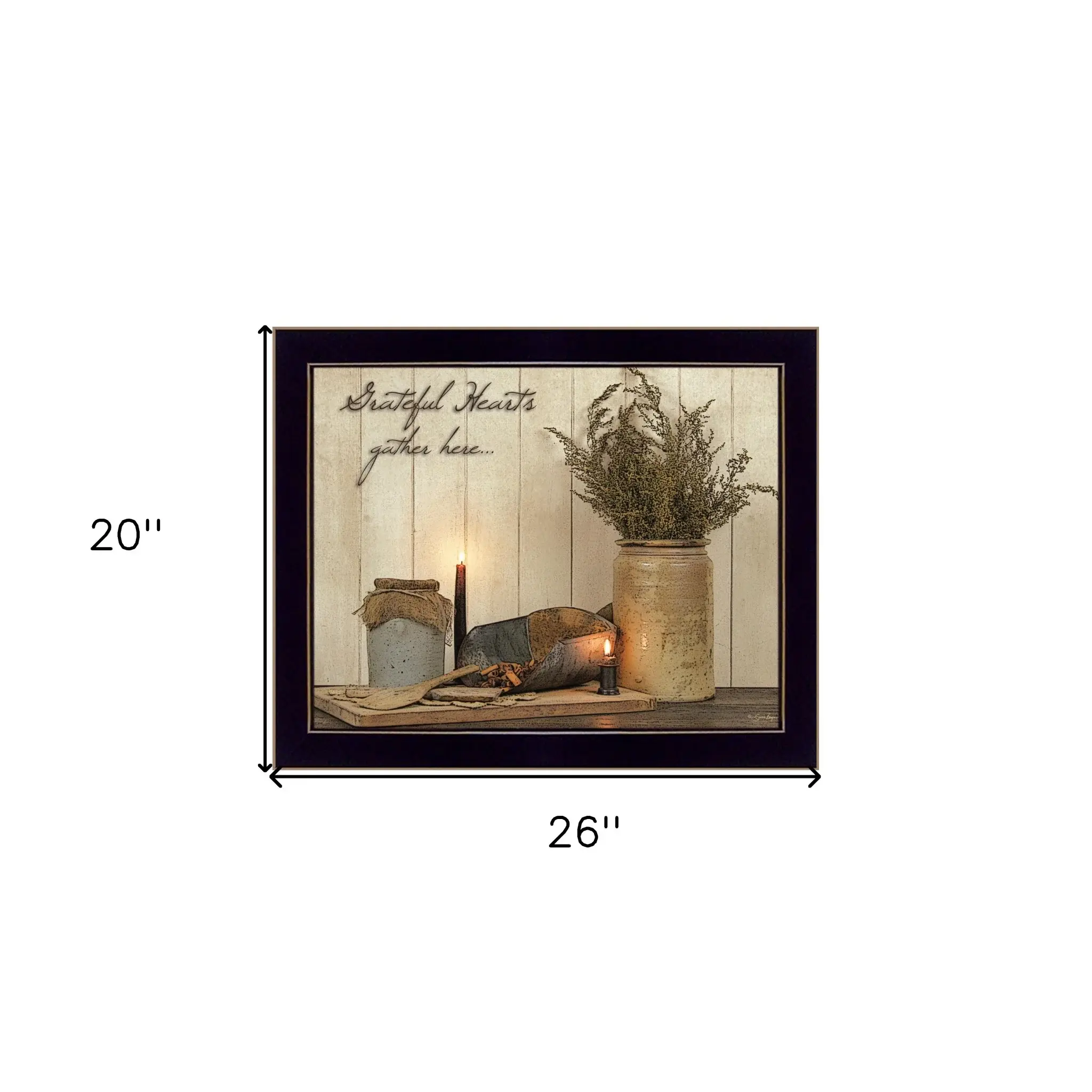 Grateful Hearts 3 Black Framed Print Wall Art - Image 5