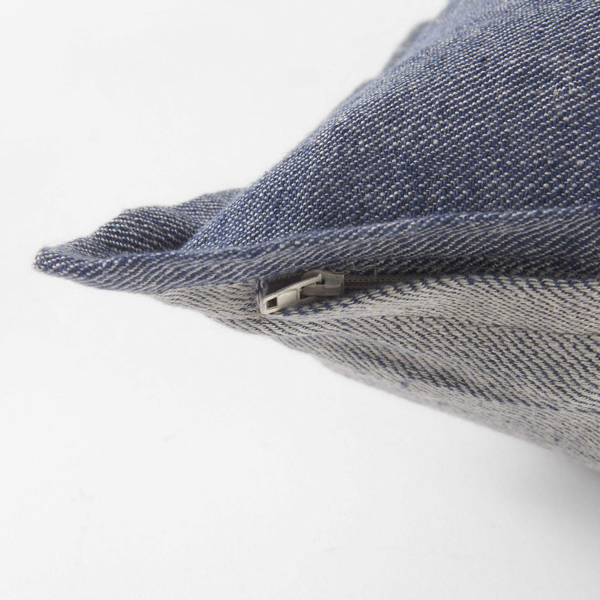 Gray And Blue Color Block Lumbar Pillow Cover - Image 8