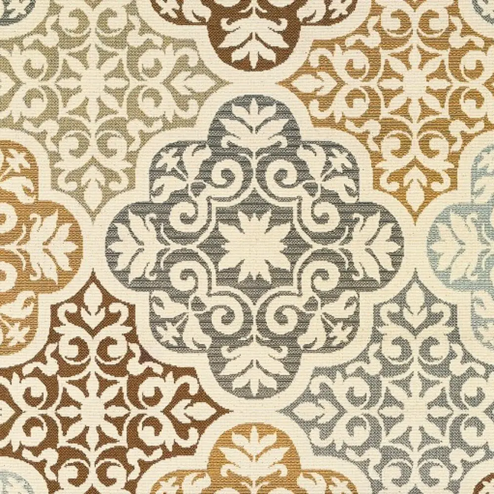 Gray and Ivory Moroccan Indoor Outdoor Area Rug - Image 2