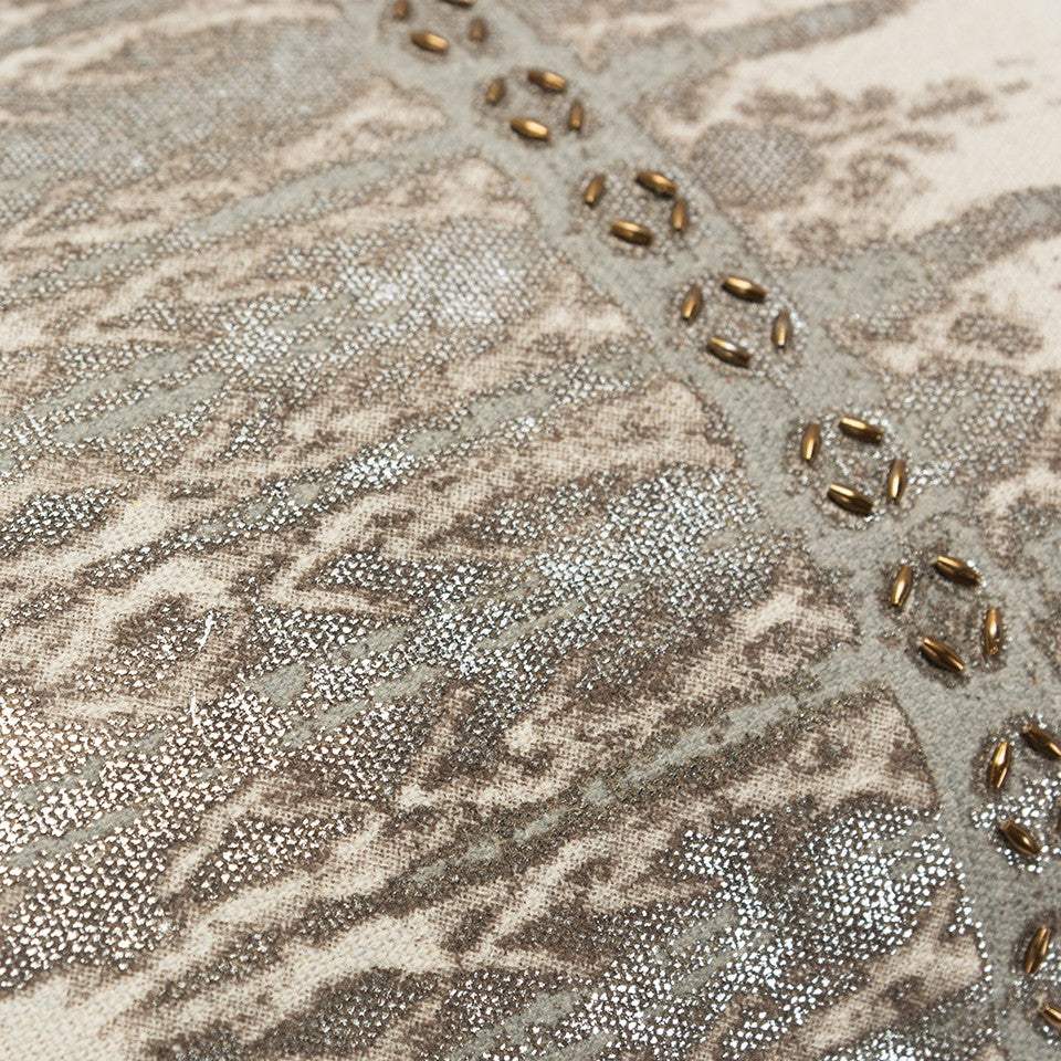 Gray Beige Tribal Distressed Lumbar Pillow - Image 7