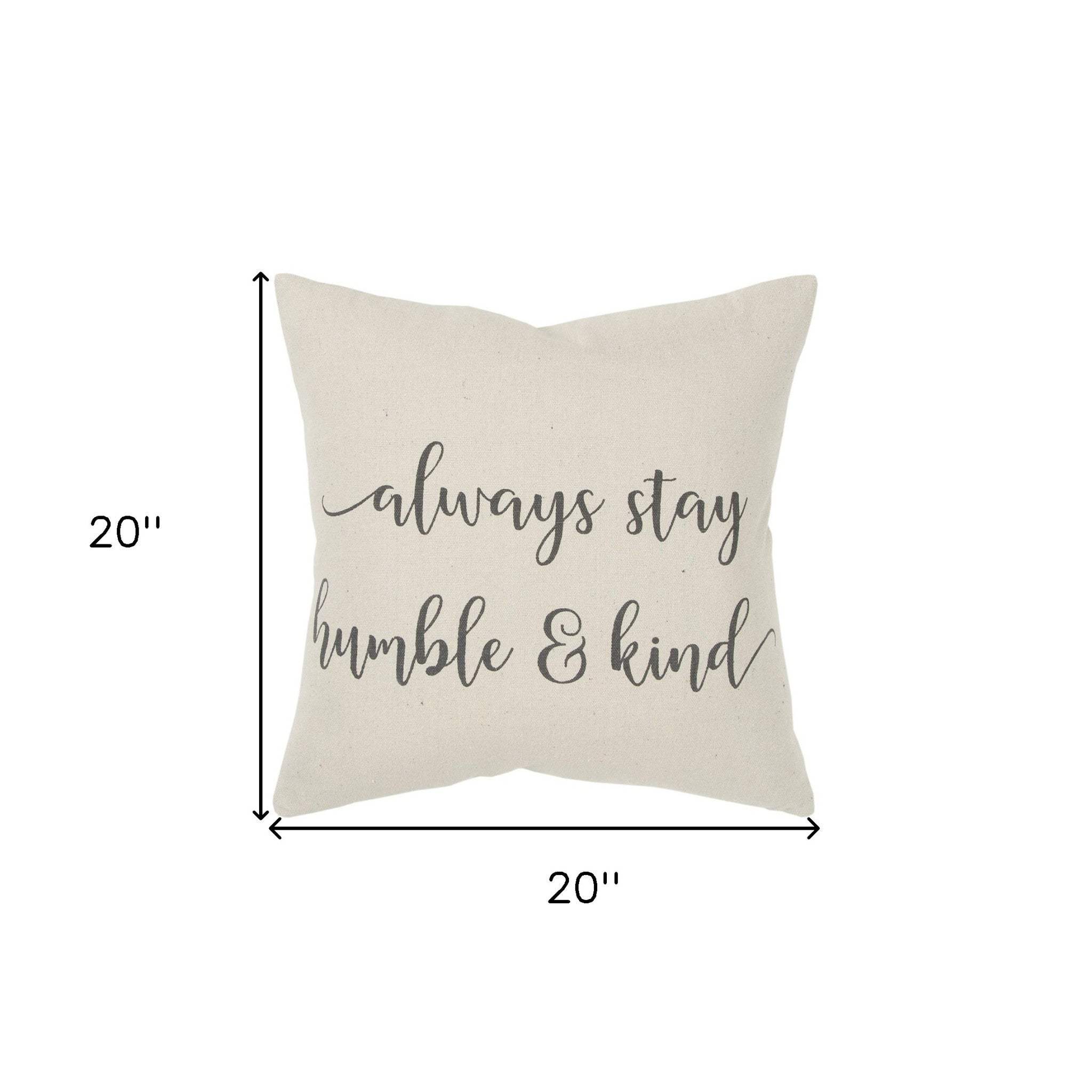Gray Cream Humble and Kind Throw Pillow - Image 7