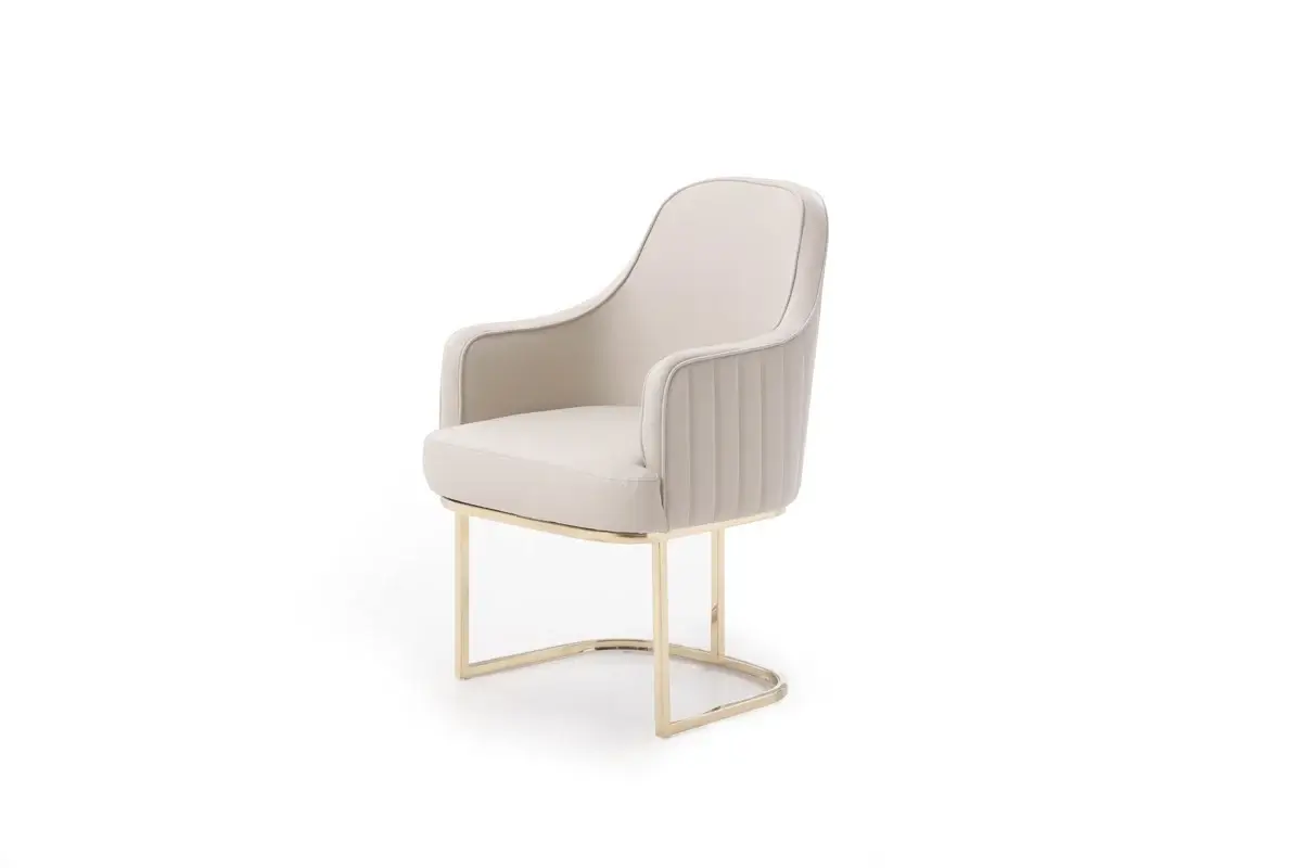 Gray Gold Modern Dining Chair - Image 4