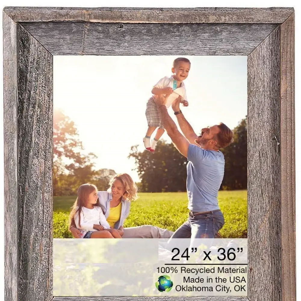 Gray Wood Hanging Picture Frame - Image 3