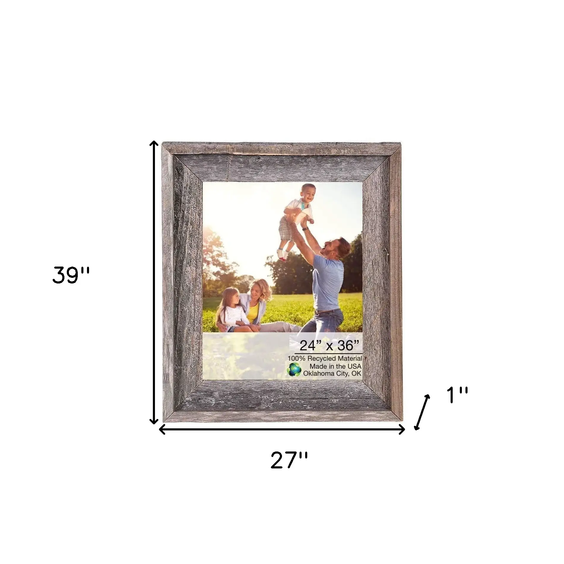 Gray Wood Hanging Picture Frame - Image 6