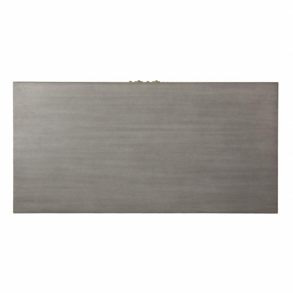 Graywash Textured Geo Contemporary Accent Cabinet - Image 5