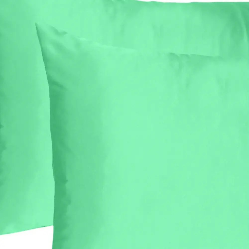 Green Dreamy Set Of 2 Silky Satin King Pillowcases - Image 6