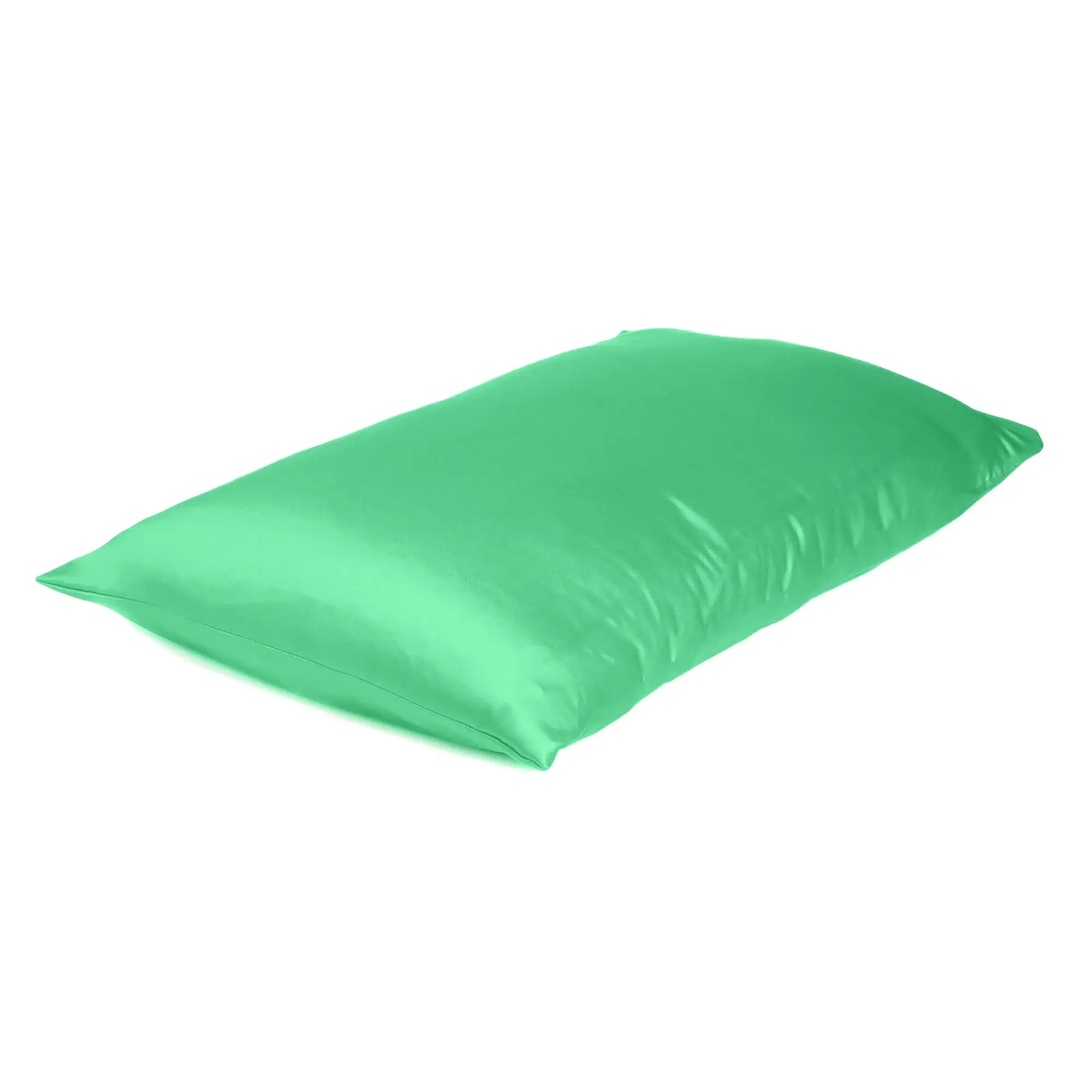 Green Dreamy Set Of 2 Silky Satin Queen Pillowcases - Image 2