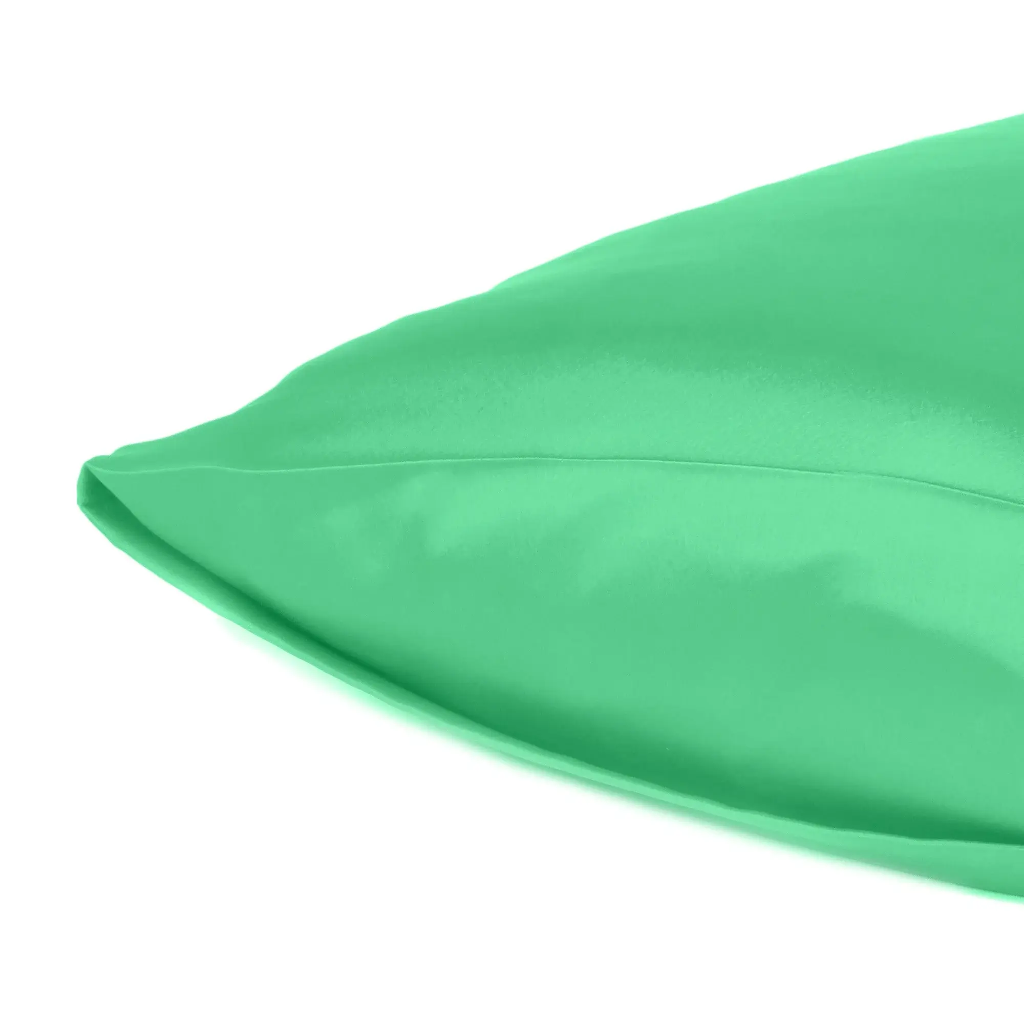 Green Dreamy Set Of 2 Silky Satin Queen Pillowcases - Image 5