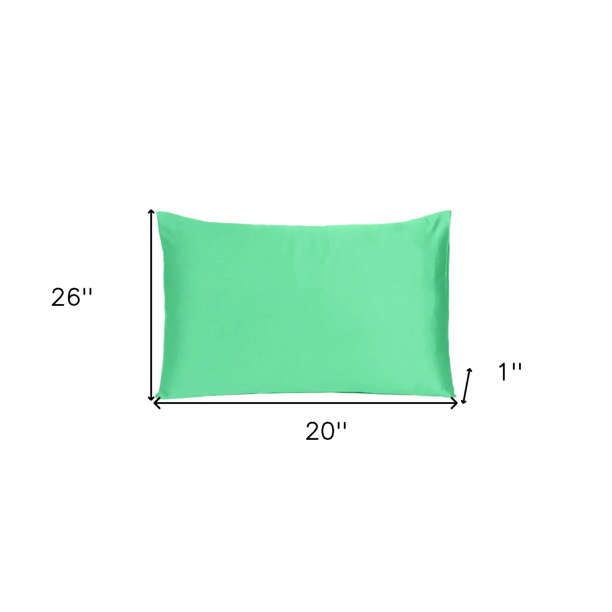 Green Dreamy Set Of 2 Silky Satin Standard Pillowcases - Image 8