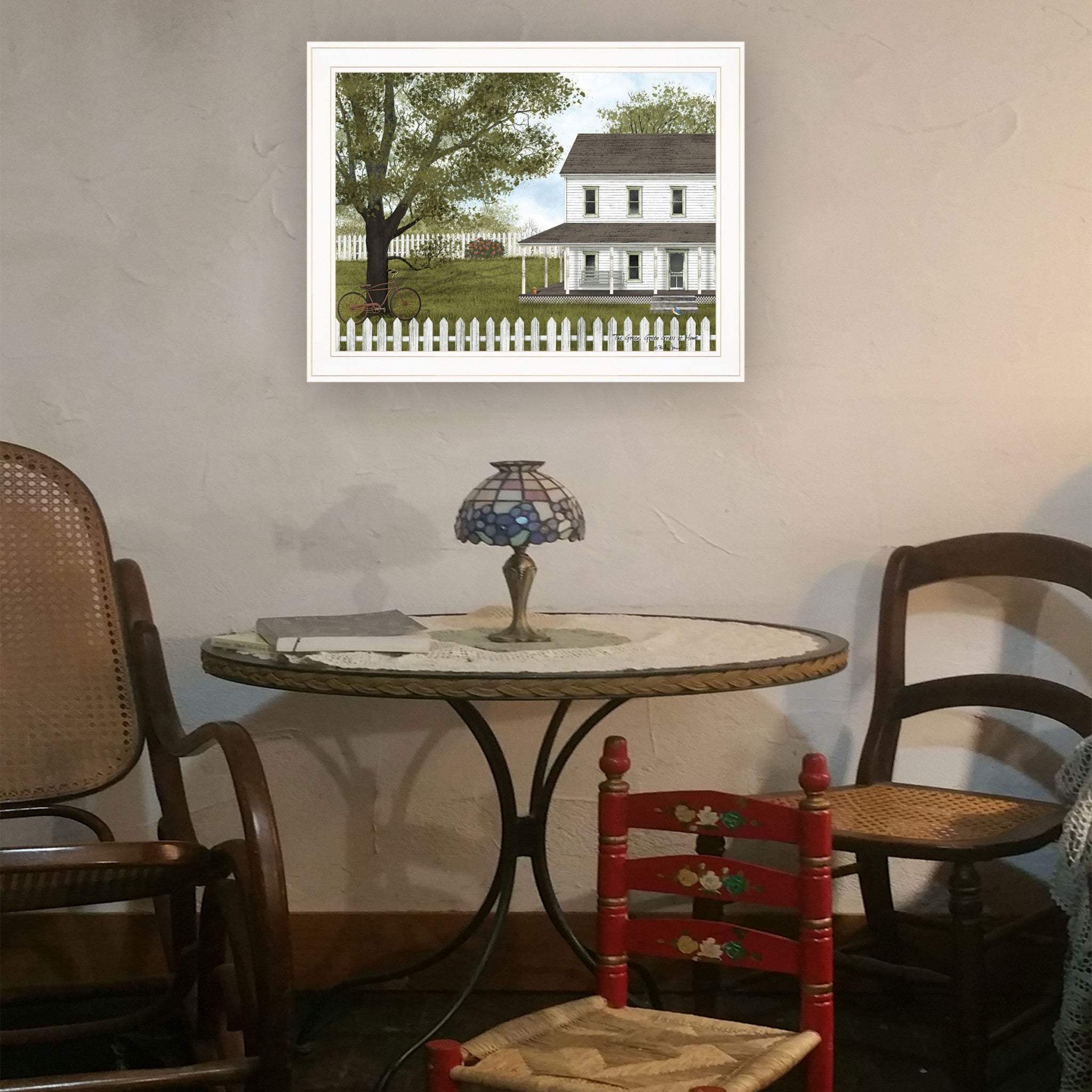 Green Green Grass of Home 1 White Framed Print Wall Art - Image 4