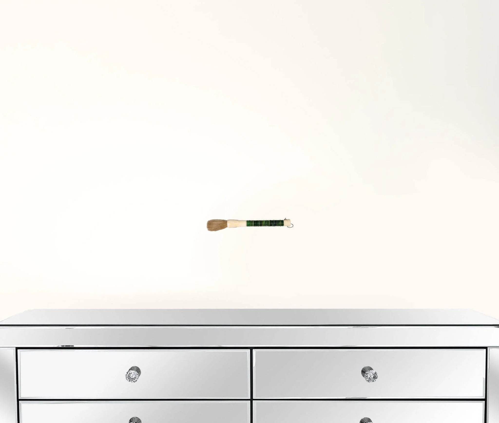 Green Jade Abacus Disc Decorative Calligraphy Brush - Image 2
