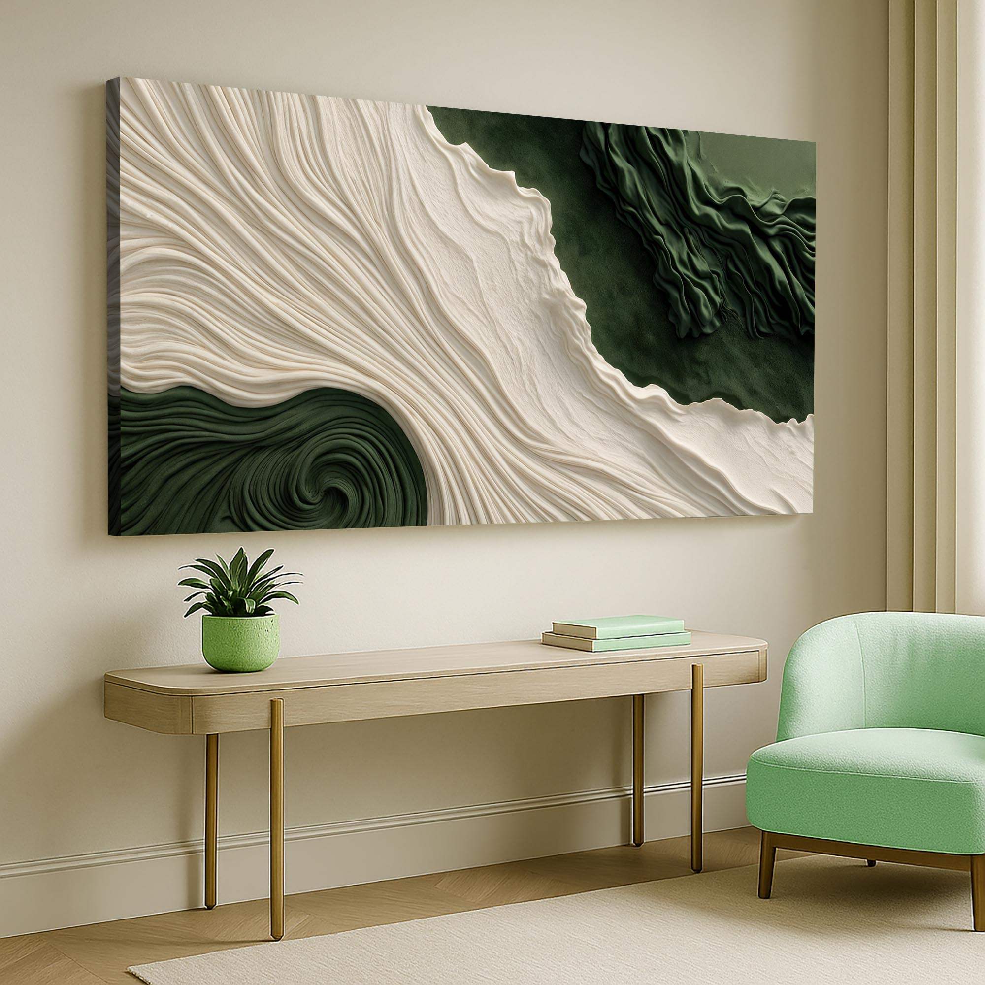 Green Rivers Abstract Wall Art XI - Image 2