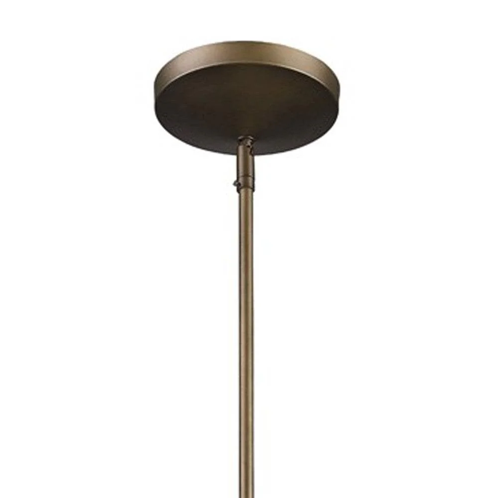 Greta 1-Light Raw Brass Pendant With Gloss White Interior And Etched Glass Shade - Image 3